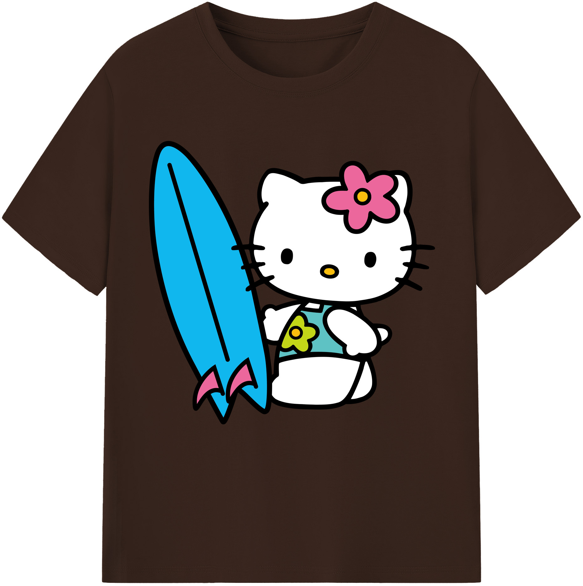 （画像用） Hello Kitty ハローキティ 綿100％半袖Tシャツ（フロントプリント）