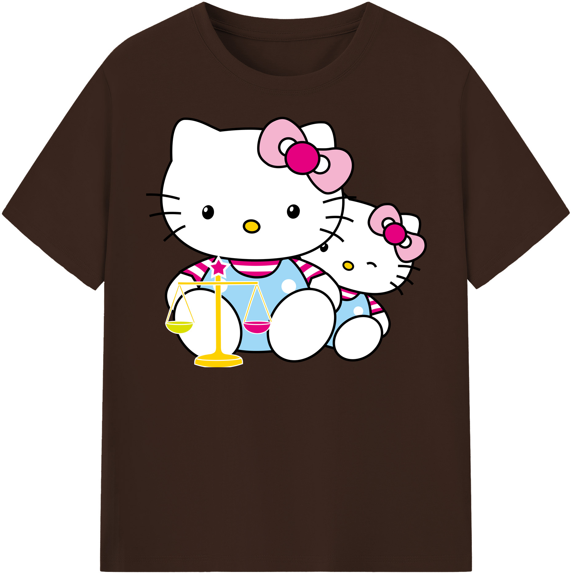 （画像用） Hello Kitty ハローキティ 綿100％半袖Tシャツ（フロントプリント）