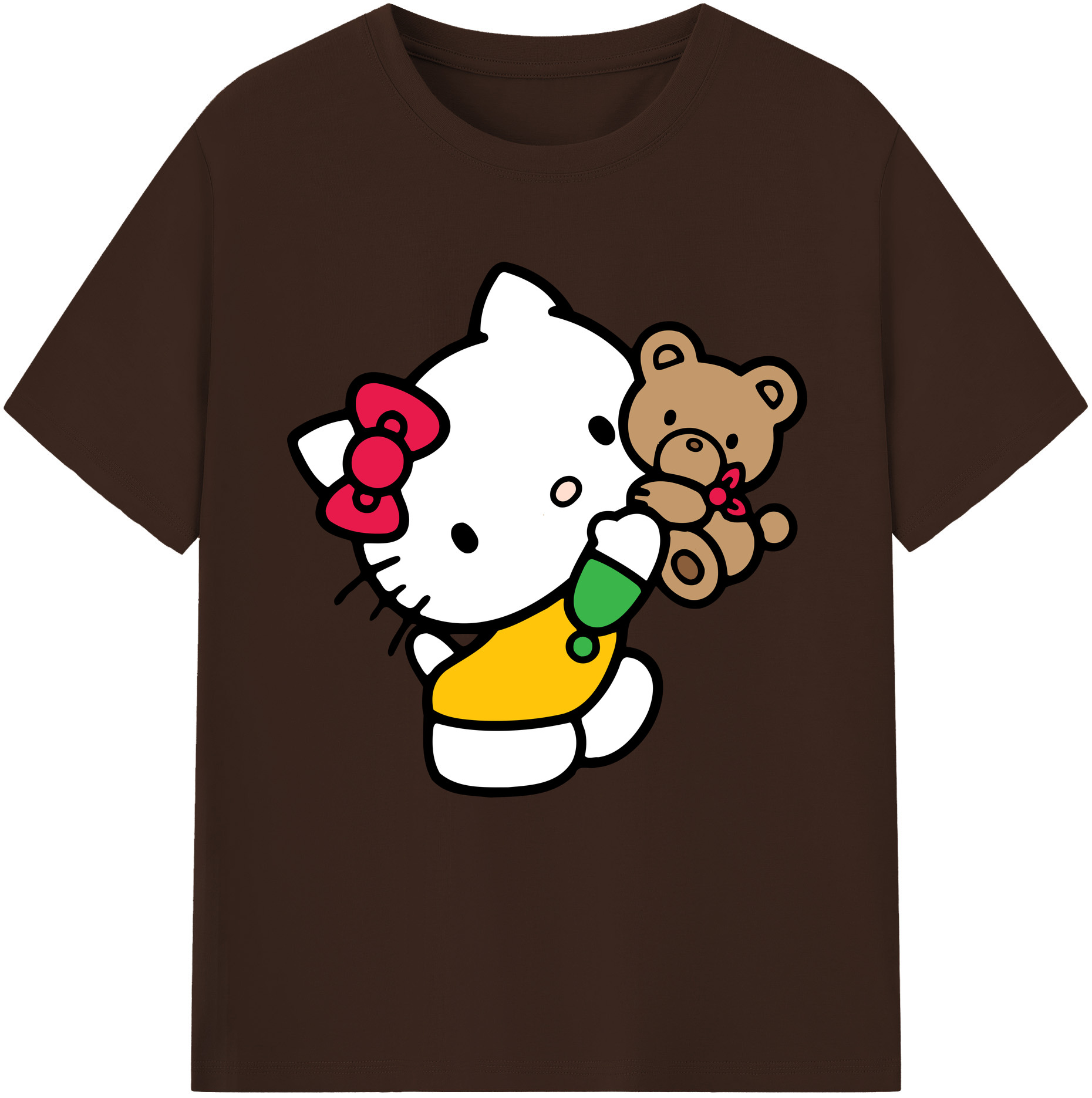 （画像用） Hello Kitty ハローキティ 綿100％半袖Tシャツ（フロントプリント）