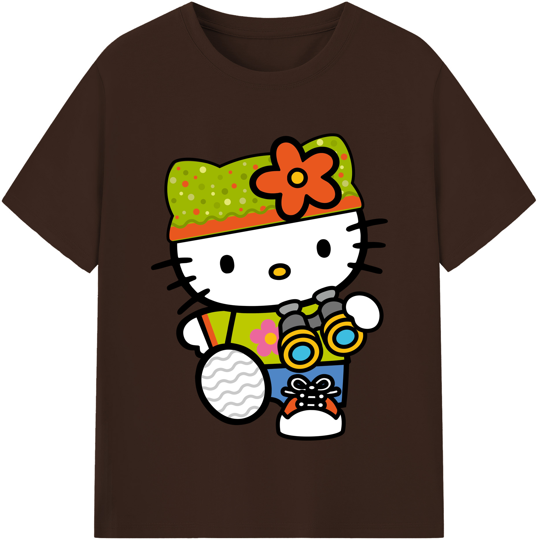 （画像用） Hello Kitty ハローキティ 綿100％半袖Tシャツ（フロントプリント）