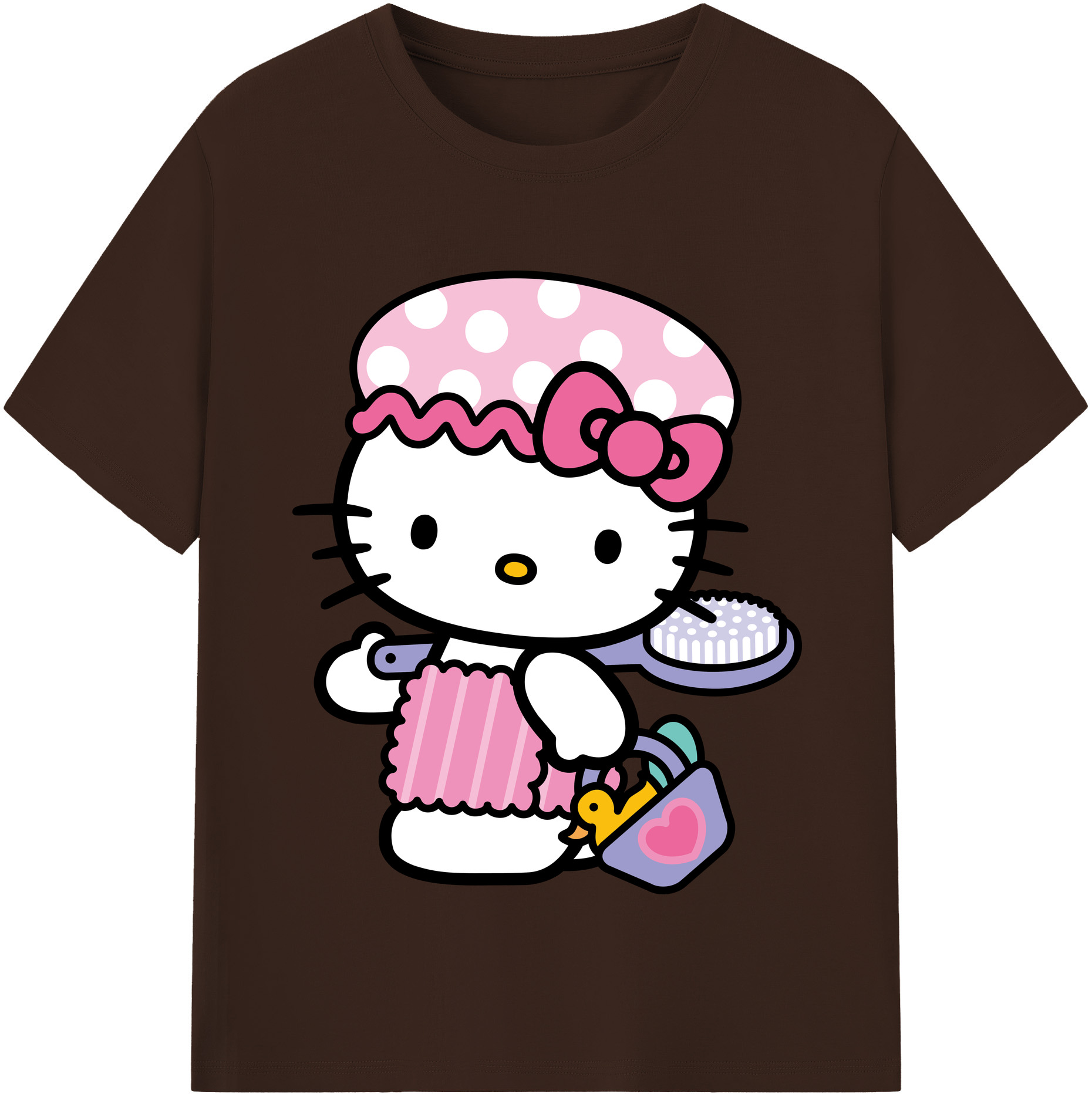 （画像用） Hello Kitty ハローキティ 綿100％半袖Tシャツ（フロントプリント）
