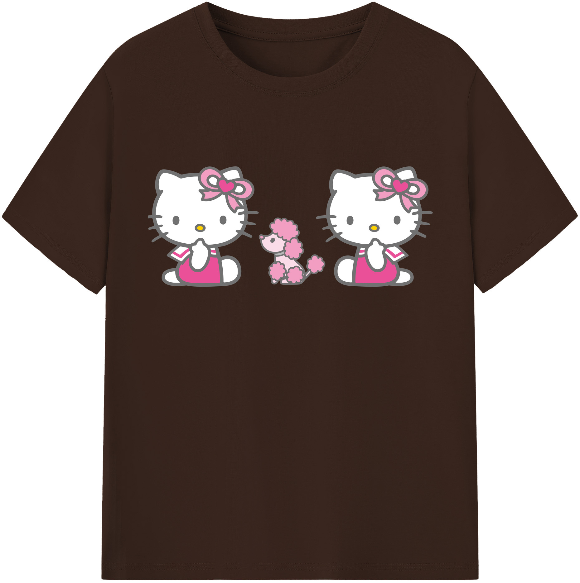 （画像用） Hello Kitty ハローキティ 綿100％半袖Tシャツ（フロントプリント）
