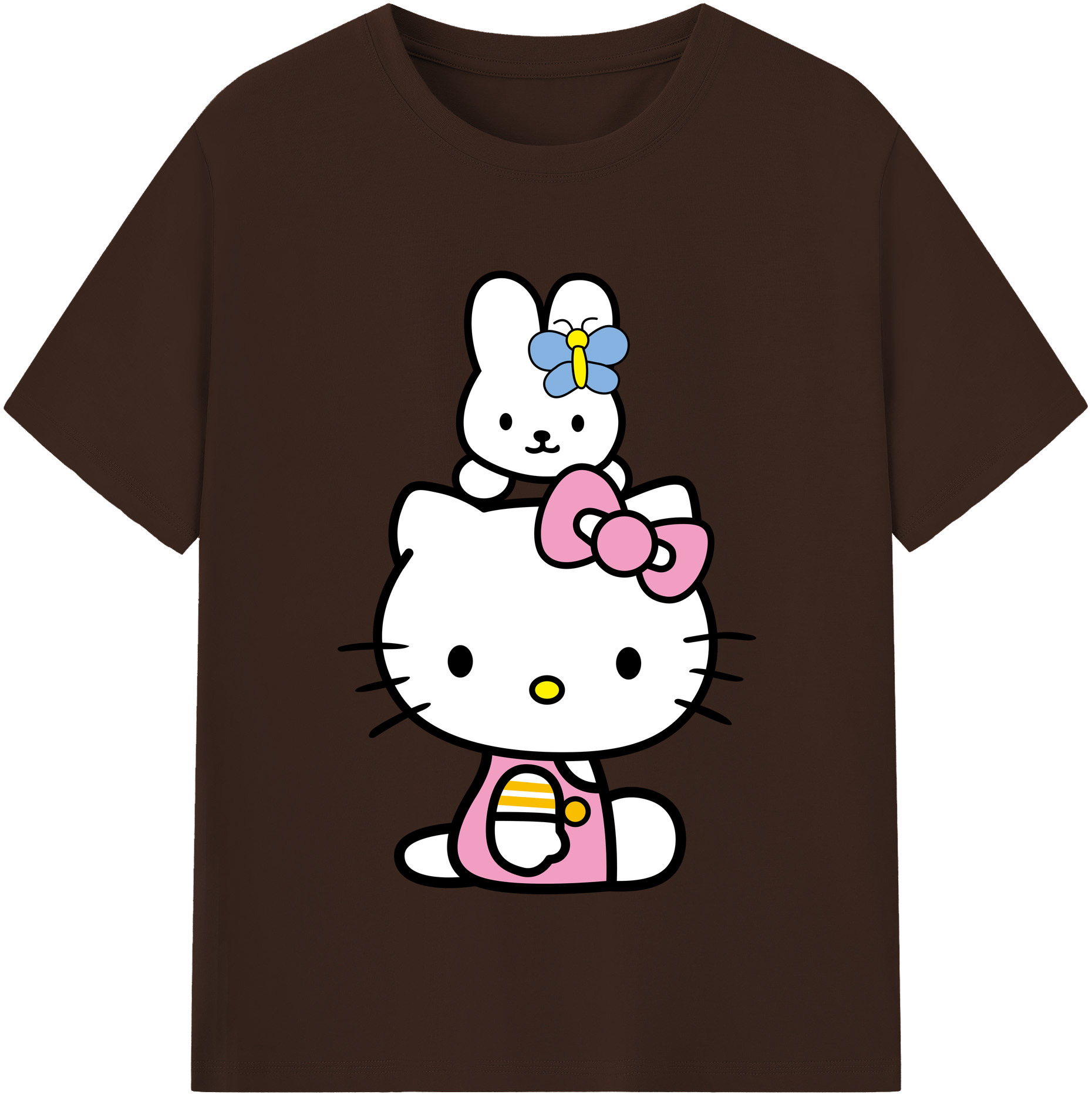 （画像用） Hello Kitty ハローキティ 綿100％半袖Tシャツ（フロントプリント）