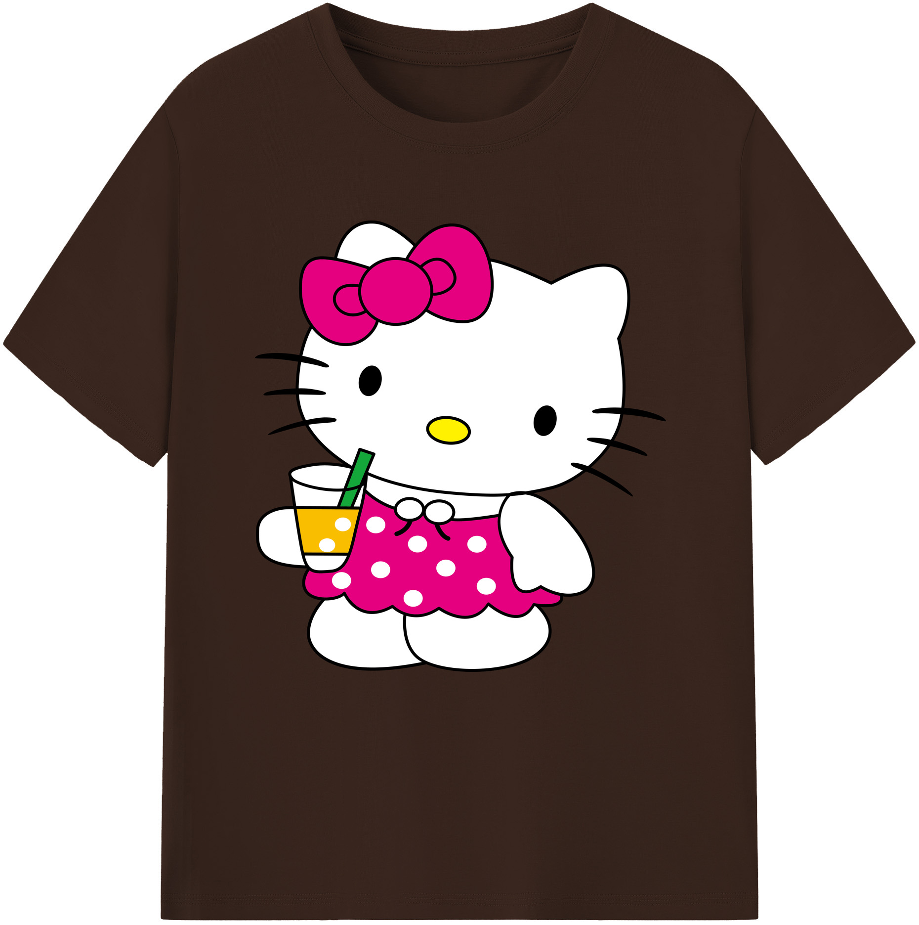 （画像用） Hello Kitty ハローキティ 綿100％半袖Tシャツ（フロントプリント）