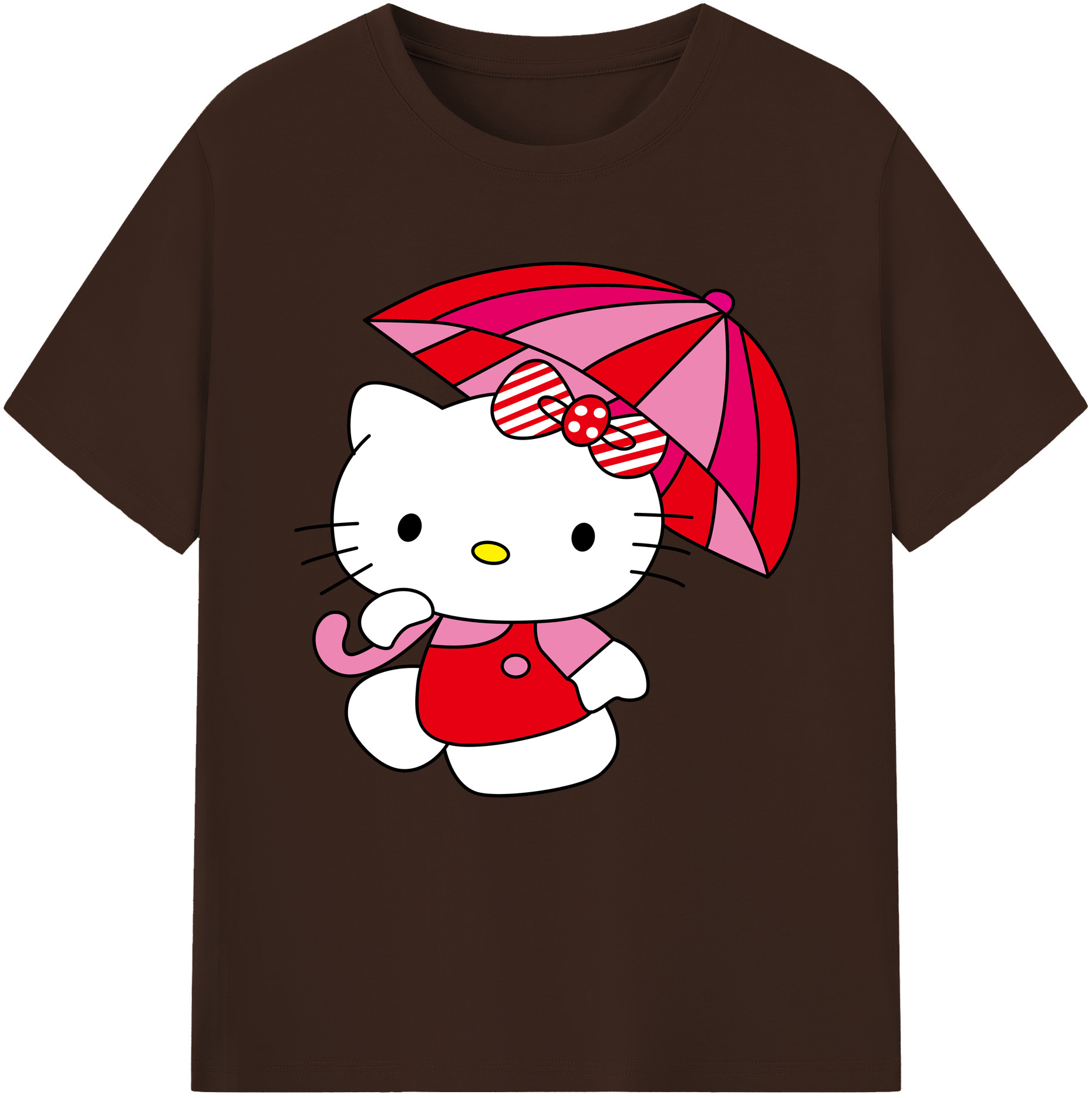 （画像用） Hello Kitty ハローキティ 綿100％半袖Tシャツ（フロントプリント）