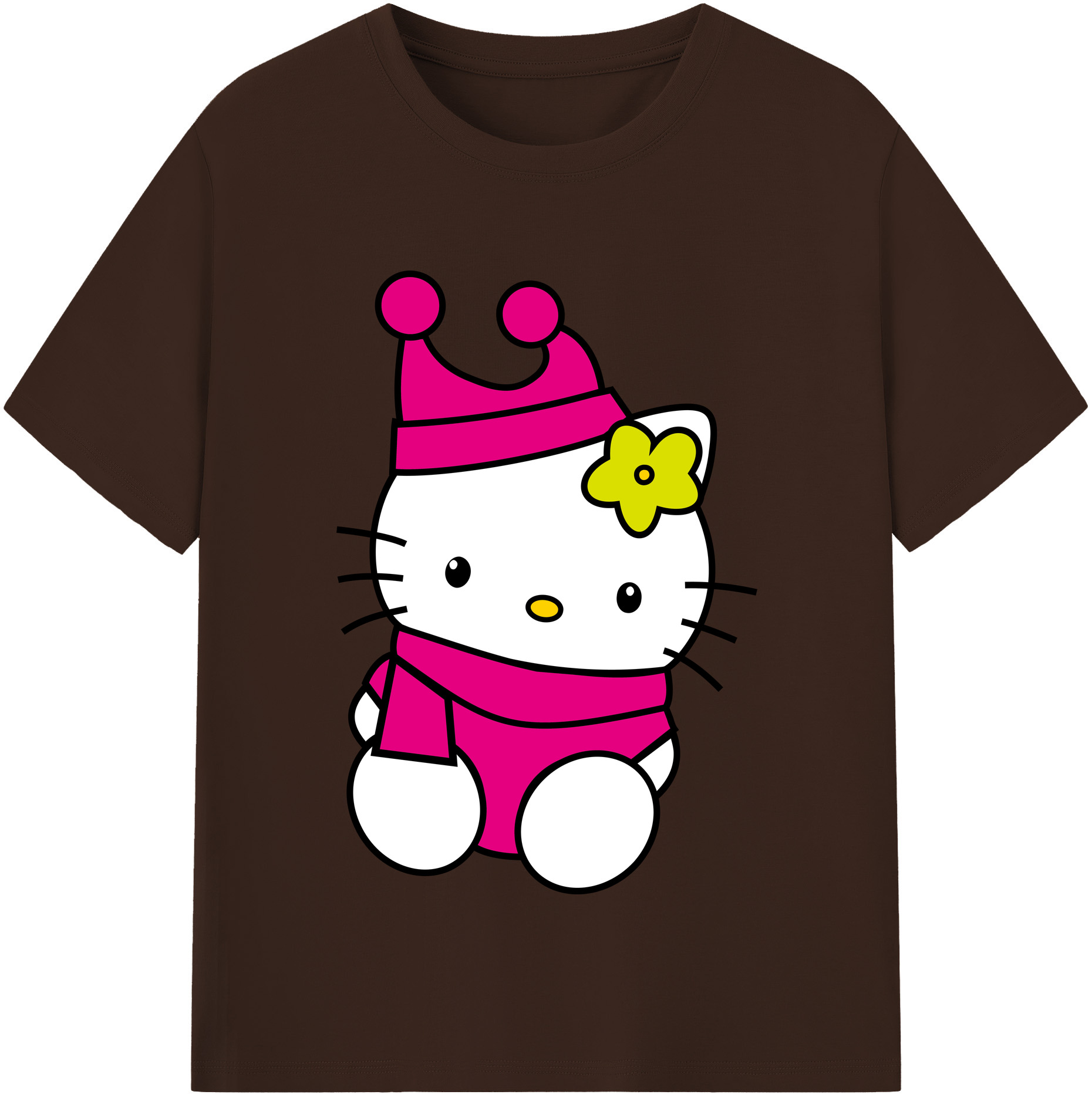 （画像用） Hello Kitty ハローキティ 綿100％半袖Tシャツ（フロントプリント）