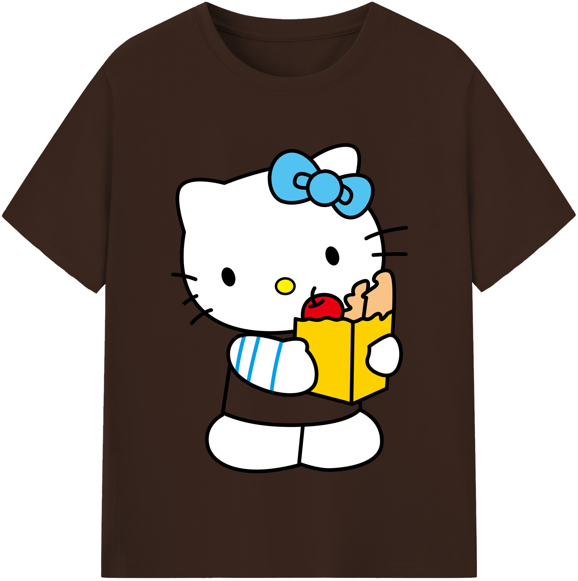（画像用） Hello Kitty ハローキティ 綿100％半袖Tシャツ（フロントプリント）