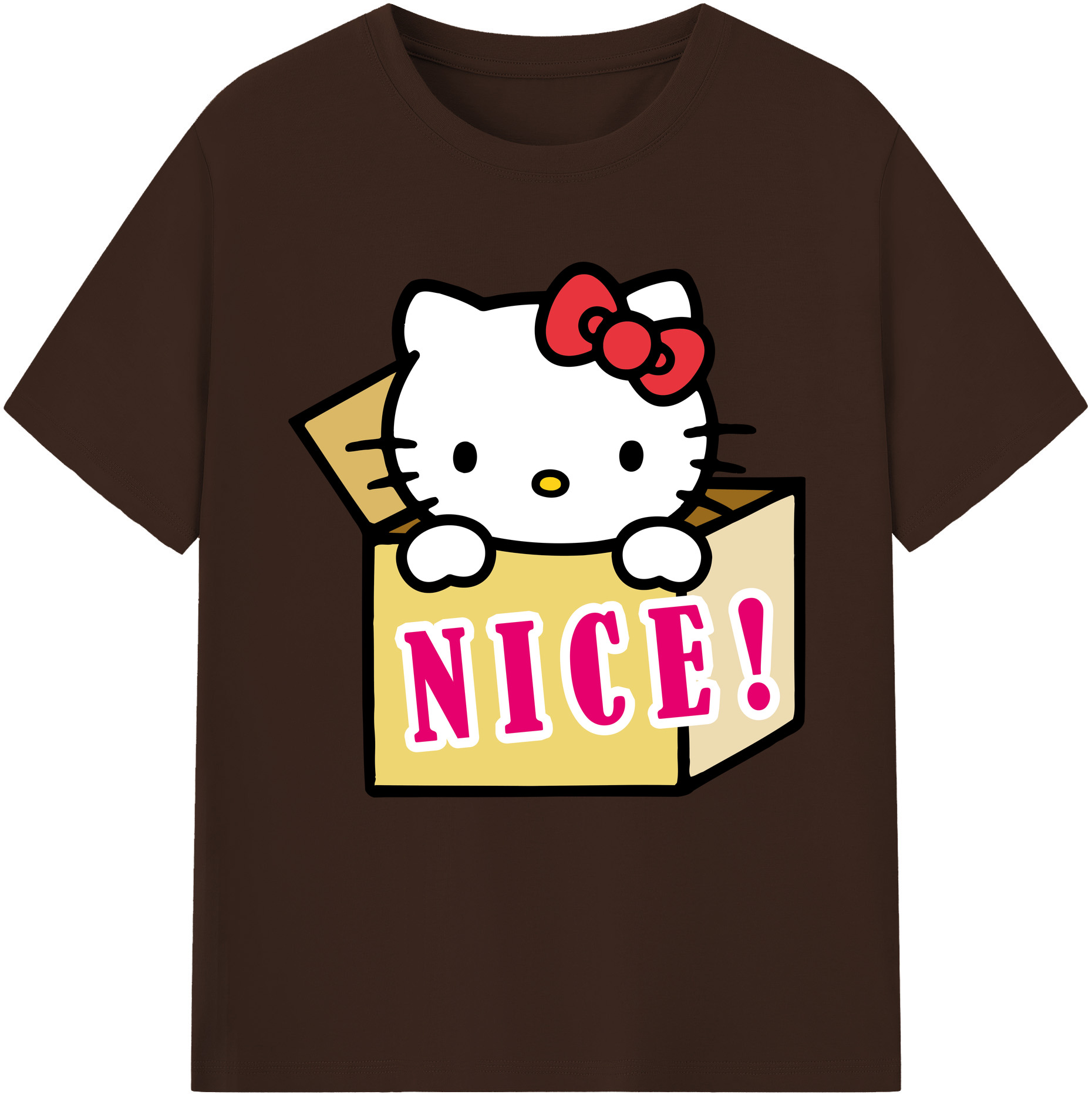 （画像用） Hello Kitty ハローキティ 綿100％半袖Tシャツ（フロントプリント）