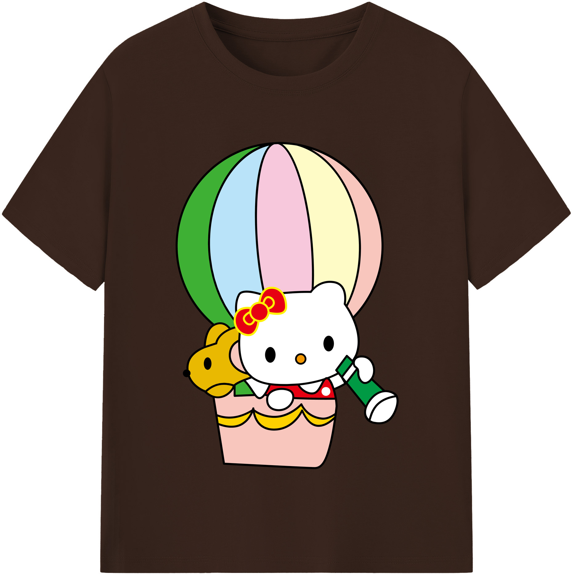 （画像用） Hello Kitty ハローキティ 綿100％半袖Tシャツ（フロントプリント）