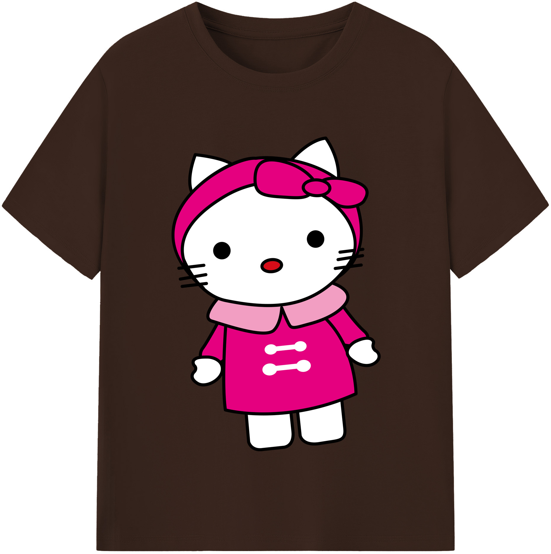 （画像用） Hello Kitty ハローキティ 綿100％半袖Tシャツ（フロントプリント）