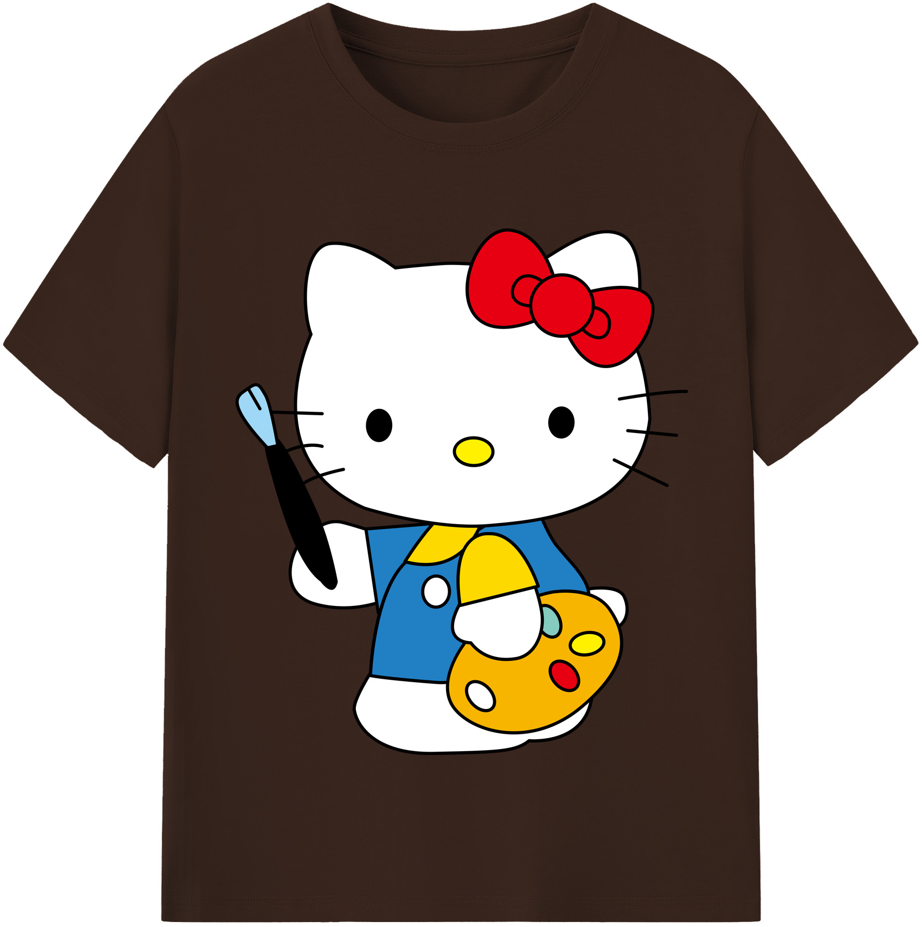 （画像用） Hello Kitty ハローキティ 綿100％半袖Tシャツ（フロントプリント）