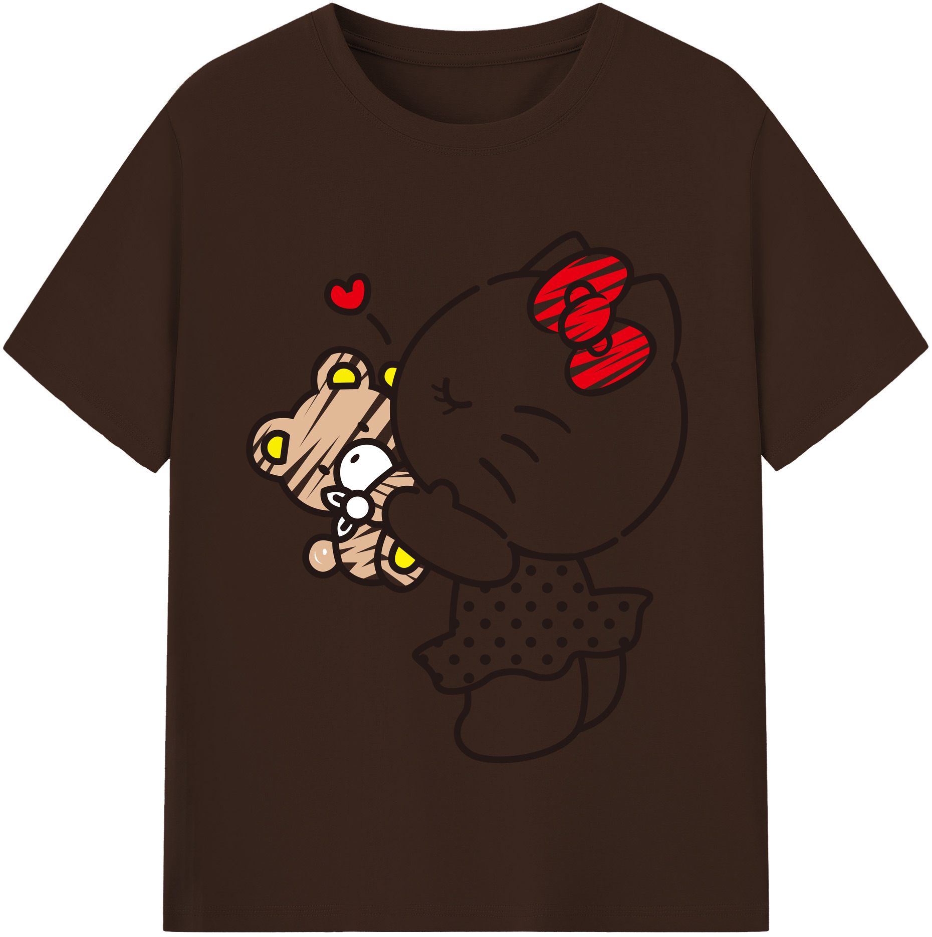（画像用） Hello Kitty ハローキティ 綿100％半袖Tシャツ（フロントプリント）