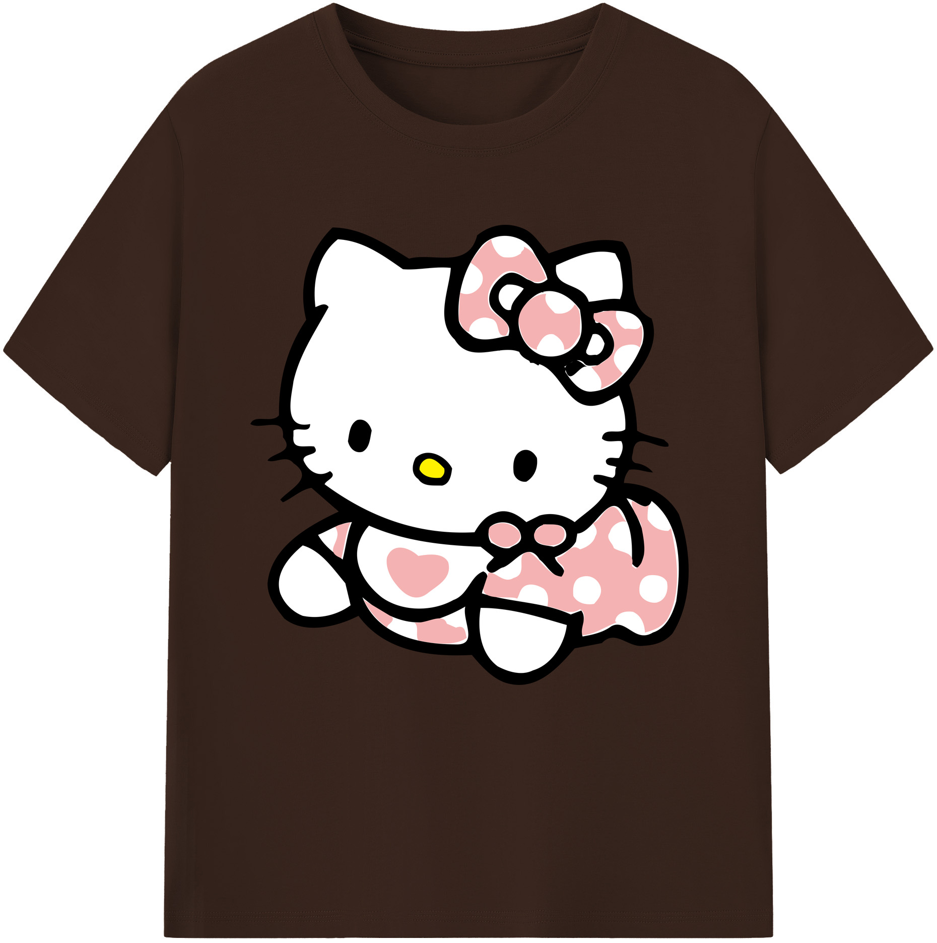 （画像用） Hello Kitty ハローキティ 綿100％半袖Tシャツ（フロントプリント）