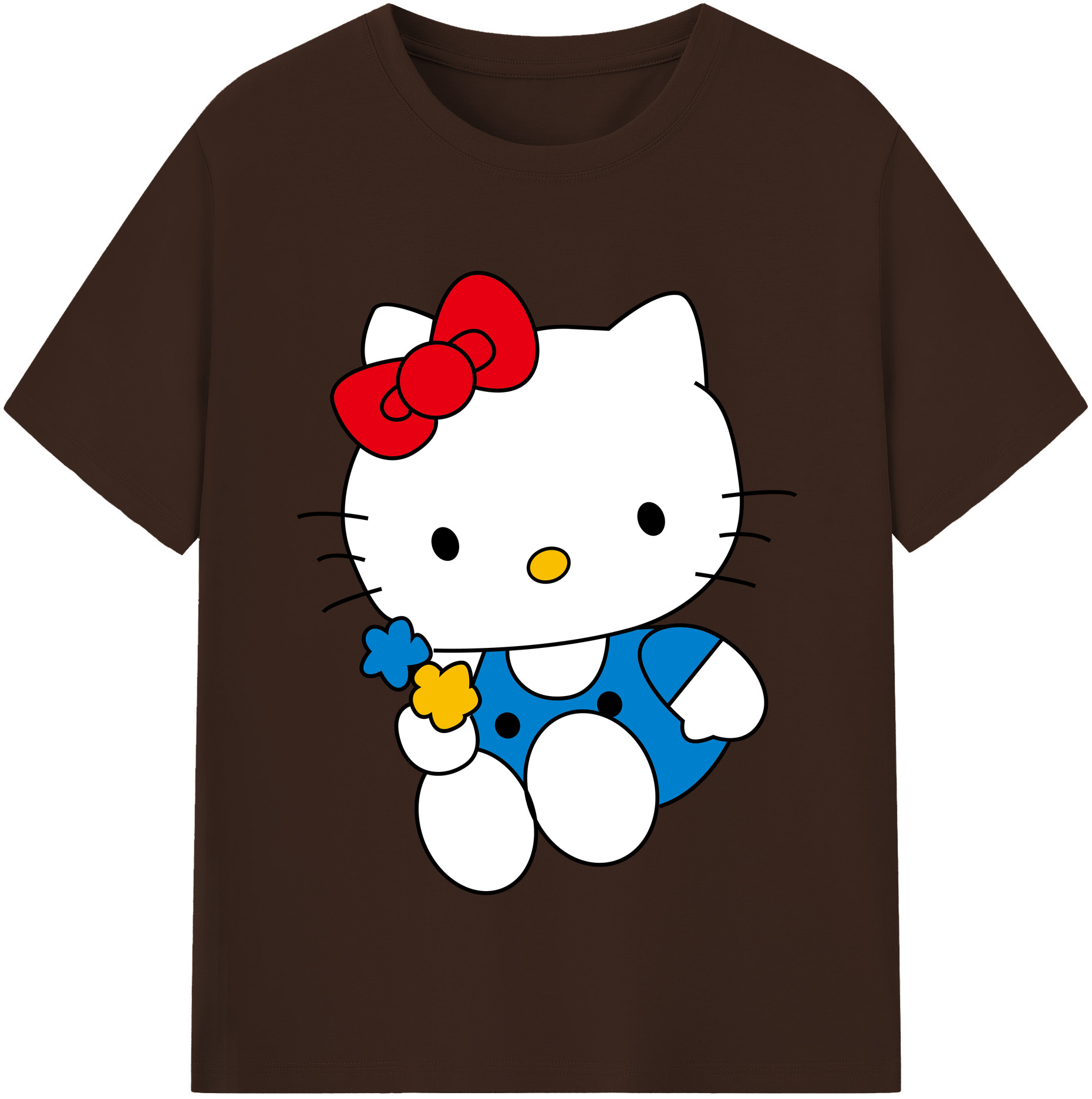 （画像用） Hello Kitty ハローキティ 綿100％半袖Tシャツ（フロントプリント）