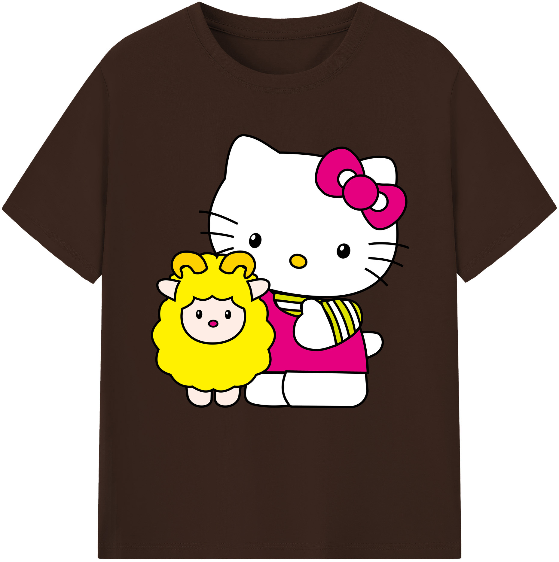 （画像用） Hello Kitty ハローキティ 綿100％半袖Tシャツ（フロントプリント）
