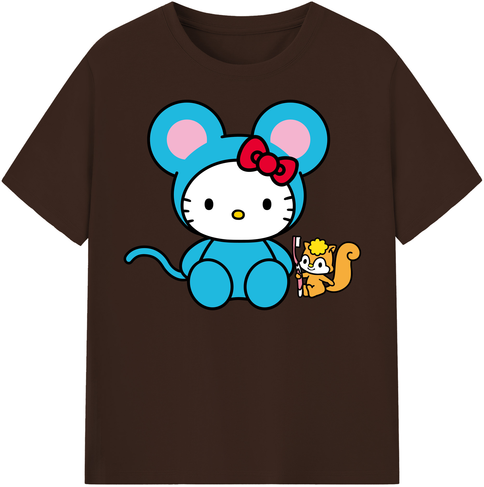 （画像用） Hello Kitty ハローキティ 綿100％半袖Tシャツ（フロントプリント）
