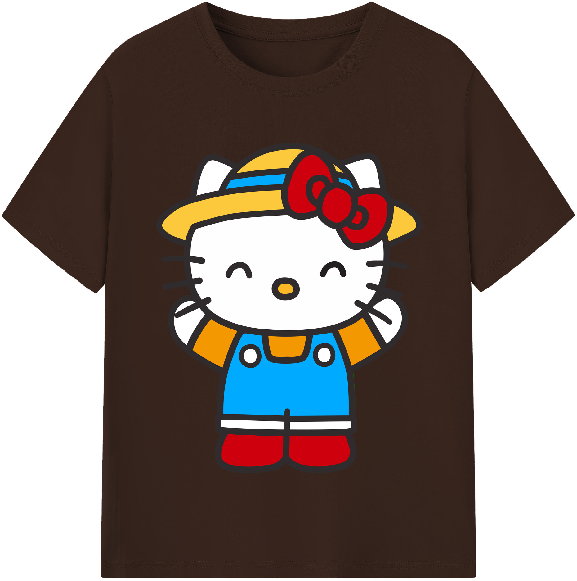 （画像用） Hello Kitty ハローキティ 綿100％半袖Tシャツ（フロントプリント）