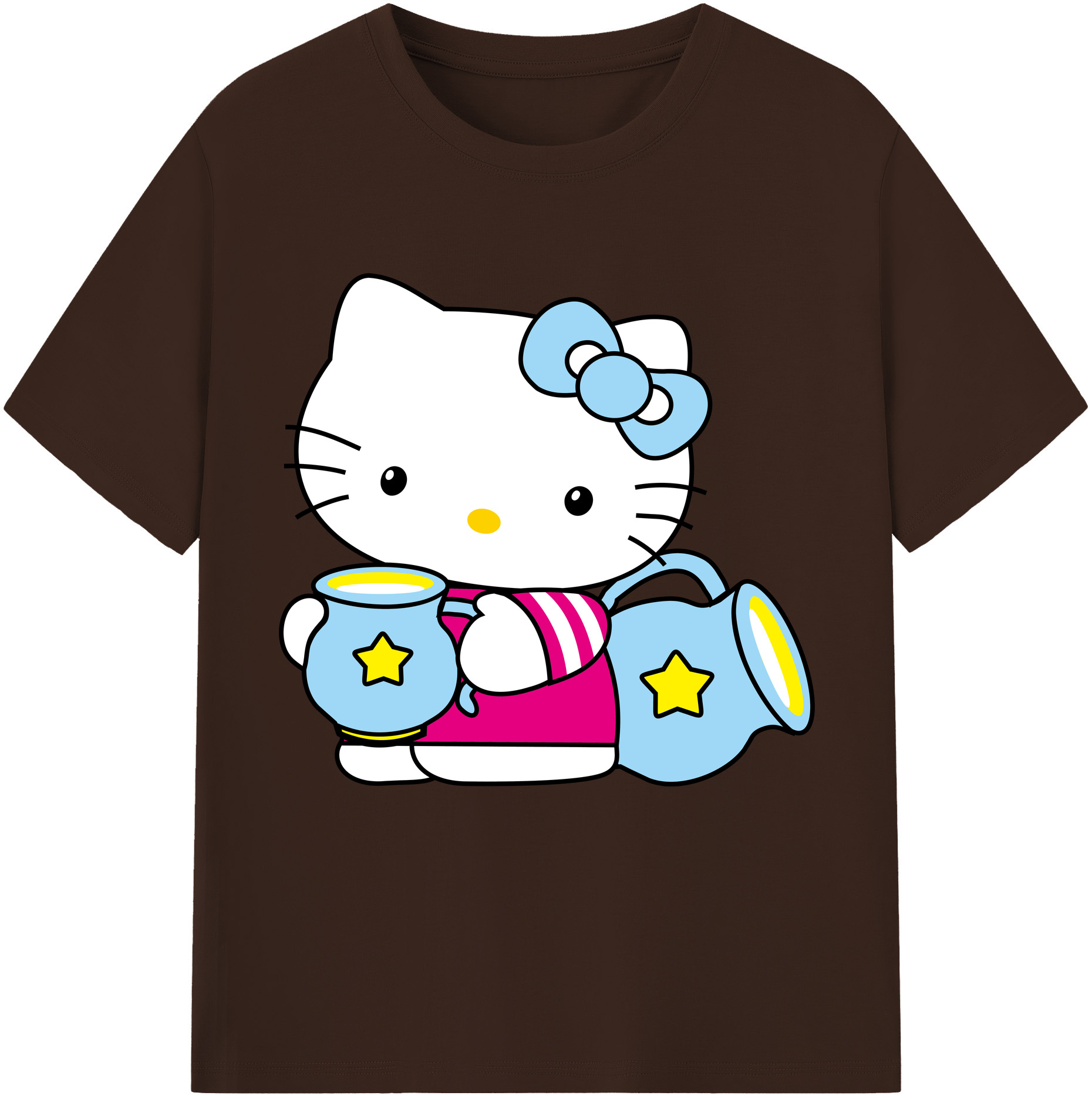 （画像用） Hello Kitty ハローキティ 綿100％半袖Tシャツ（フロントプリント）