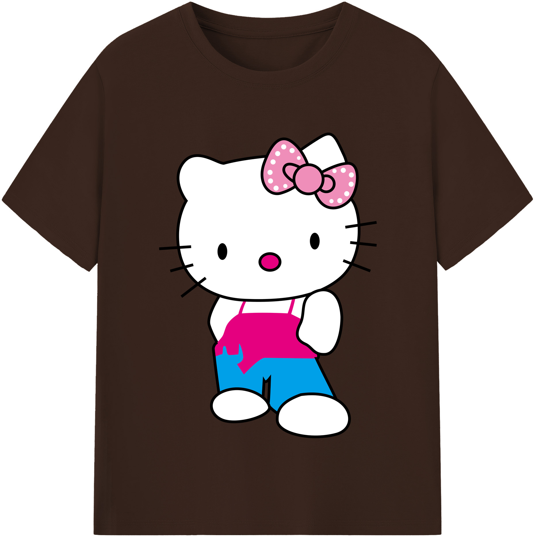 （画像用） Hello Kitty ハローキティ 綿100％半袖Tシャツ（フロントプリント）