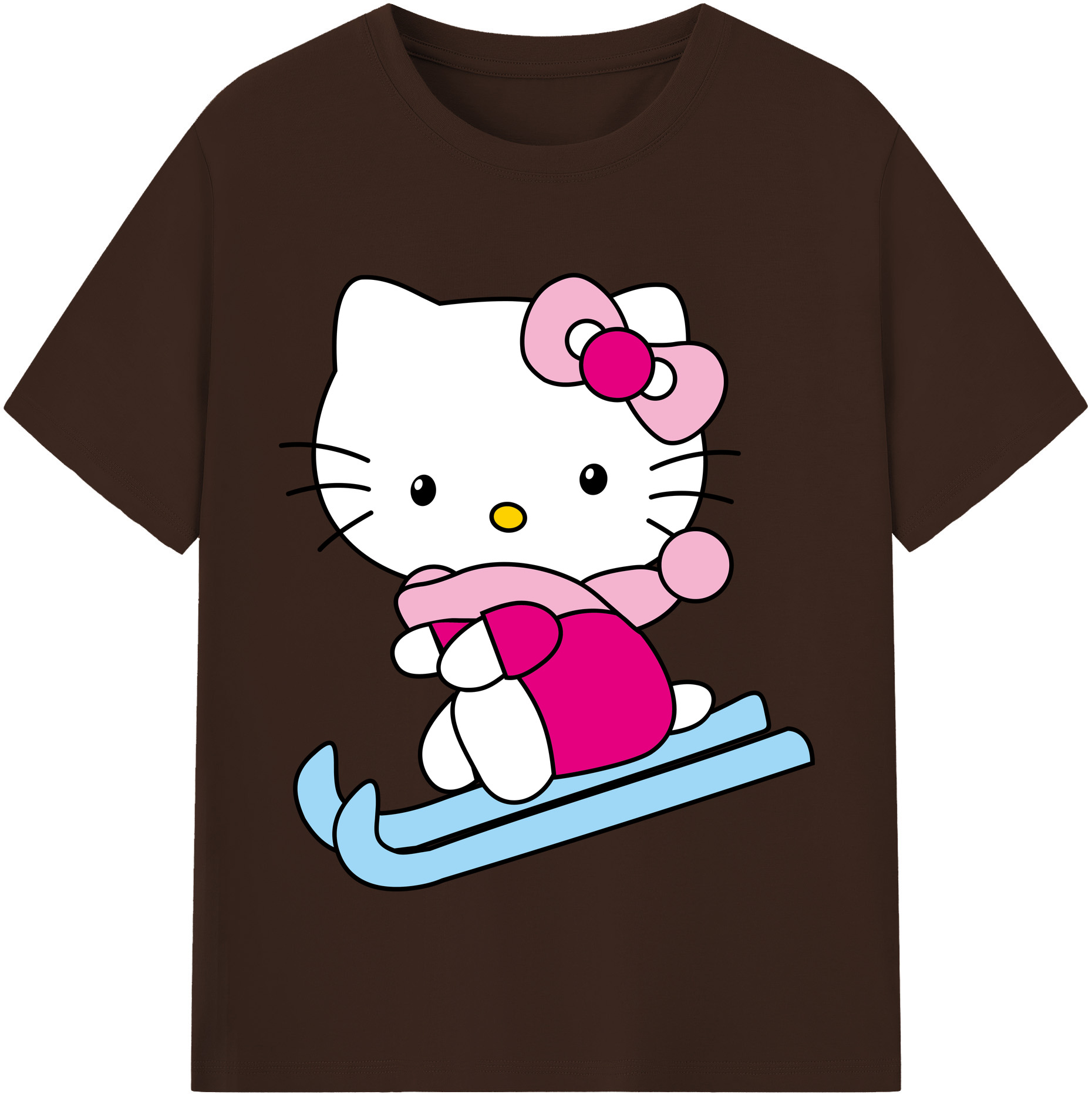 （画像用） Hello Kitty ハローキティ 綿100％半袖Tシャツ（フロントプリント）