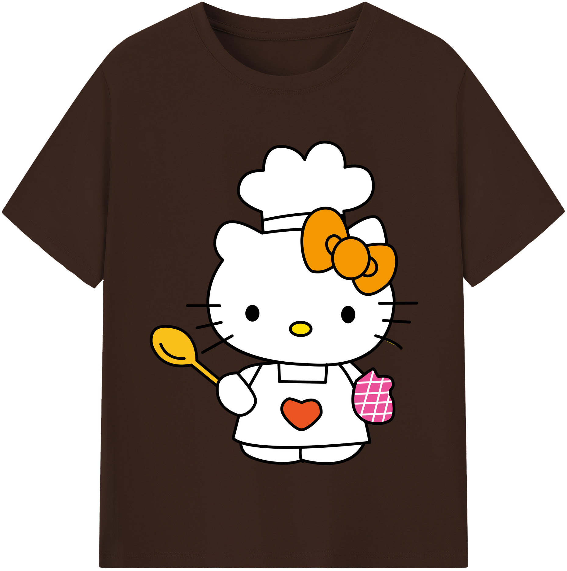 （画像用） Hello Kitty ハローキティ 綿100％半袖Tシャツ（フロントプリント）