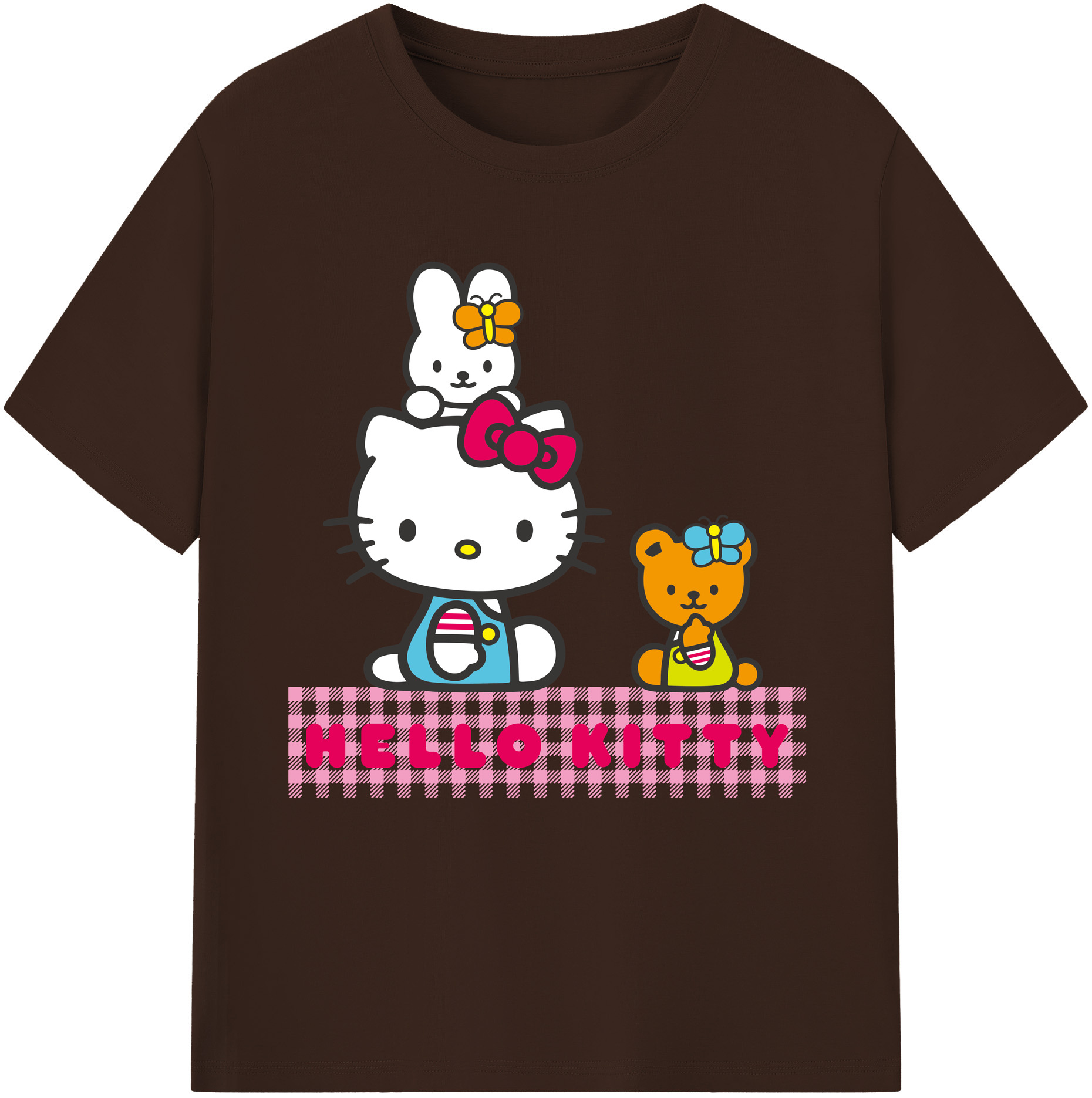 （画像用） Hello Kitty ハローキティ 綿100％半袖Tシャツ（フロントプリント）