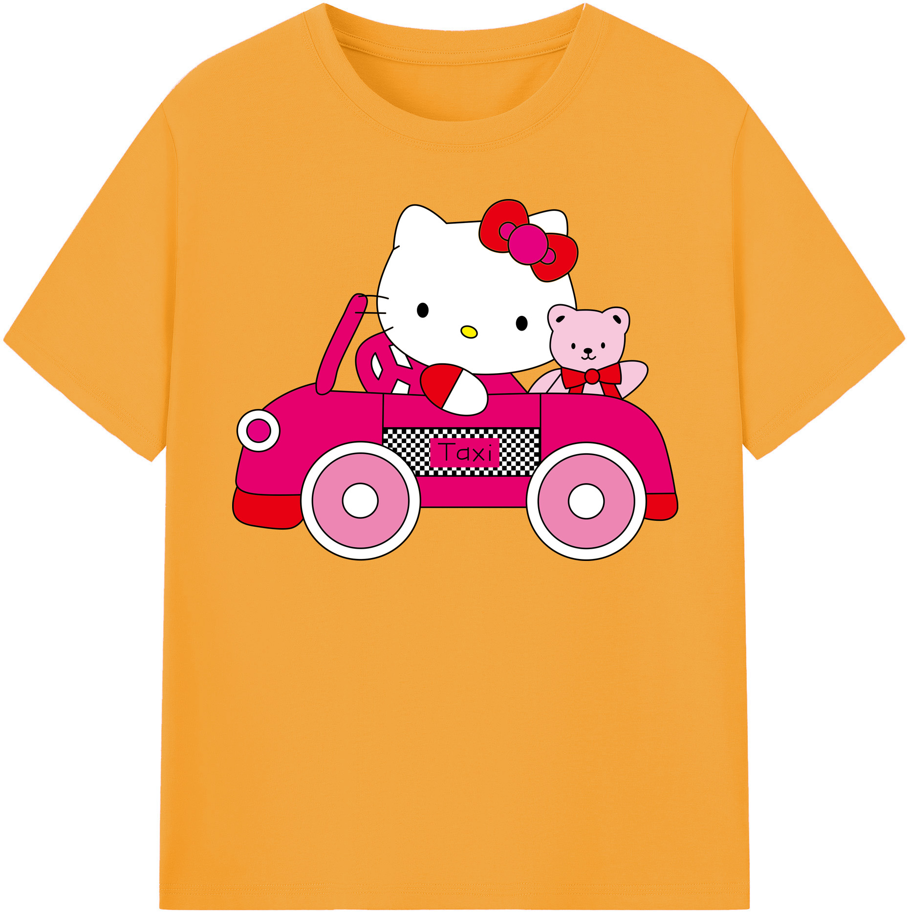 （画像用） Hello Kitty ハローキティ 綿100％半袖Tシャツ（フロントプリント）