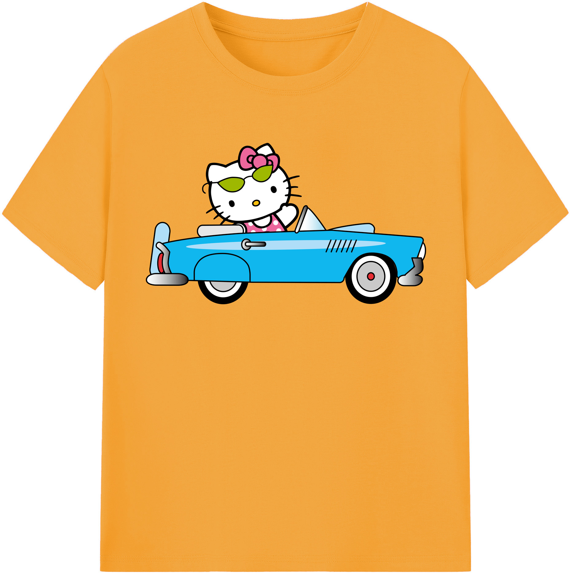 （画像用） Hello Kitty ハローキティ 綿100％半袖Tシャツ（フロントプリント）