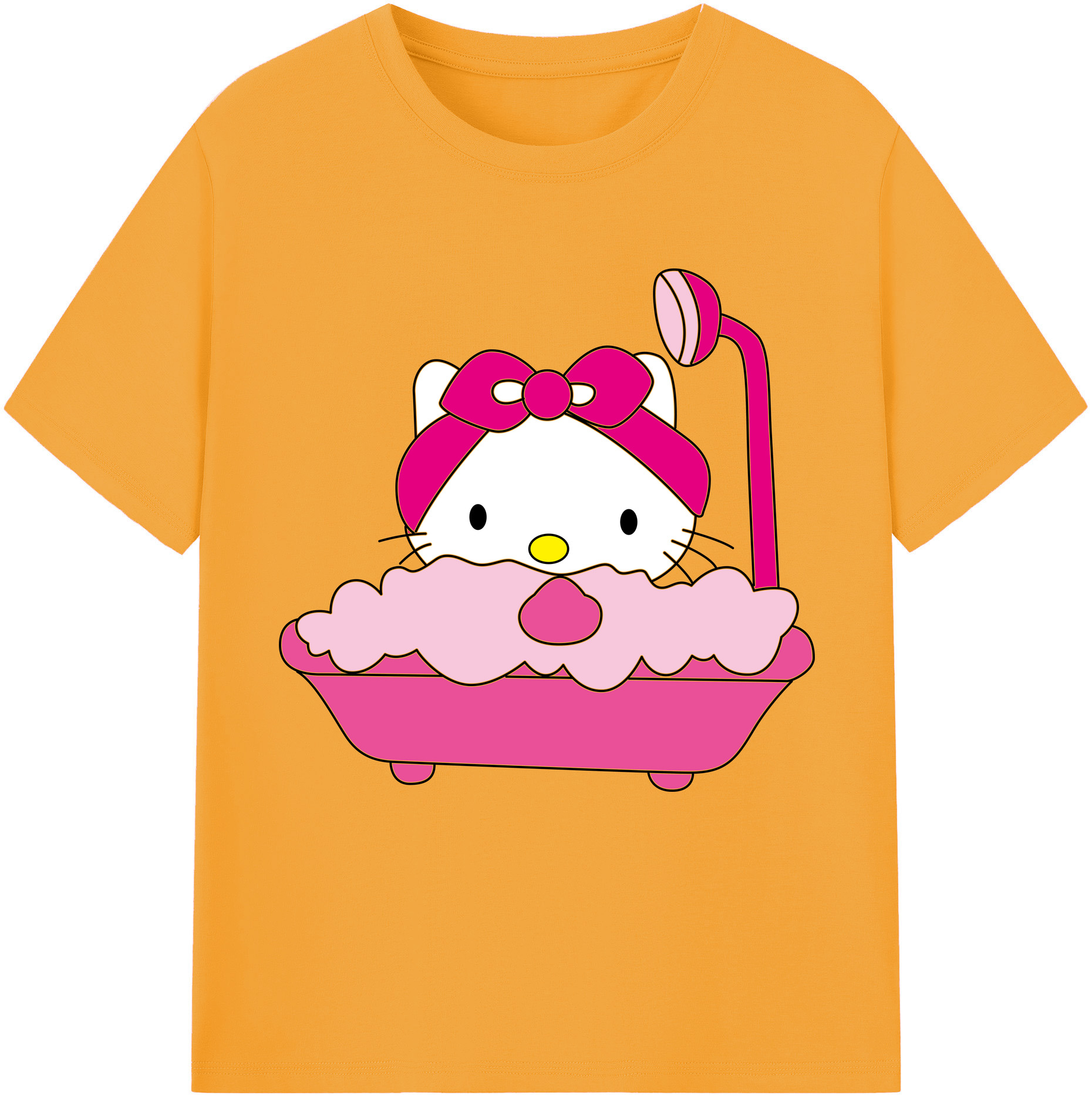 （画像用） Hello Kitty ハローキティ 綿100％半袖Tシャツ（フロントプリント）