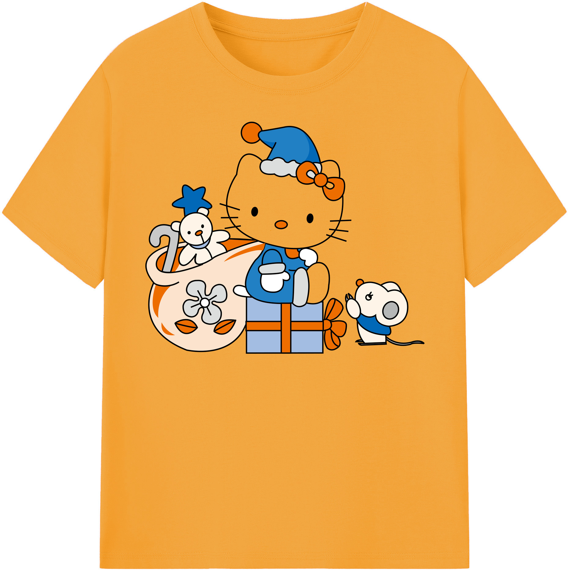 （画像用） Hello Kitty ハローキティ 綿100％半袖Tシャツ（フロントプリント）