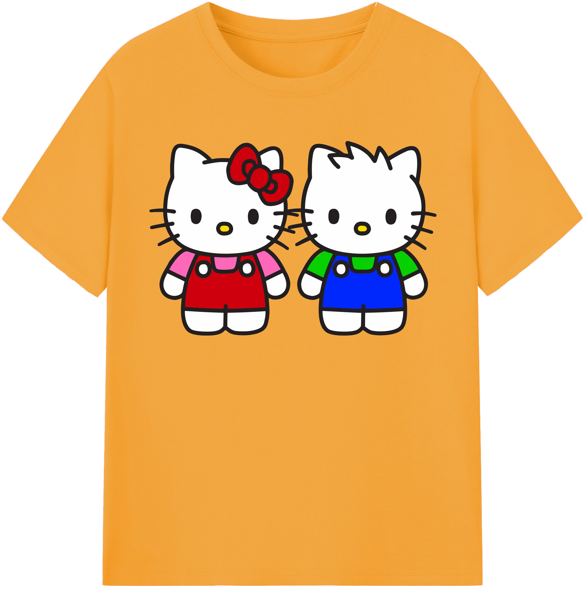（画像用） Hello Kitty ハローキティ 綿100％半袖Tシャツ（フロントプリント）