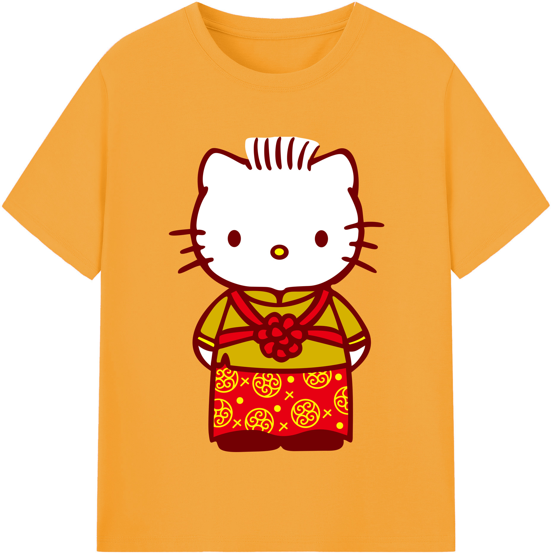 （画像用） Hello Kitty ハローキティ 綿100％半袖Tシャツ（フロントプリント）