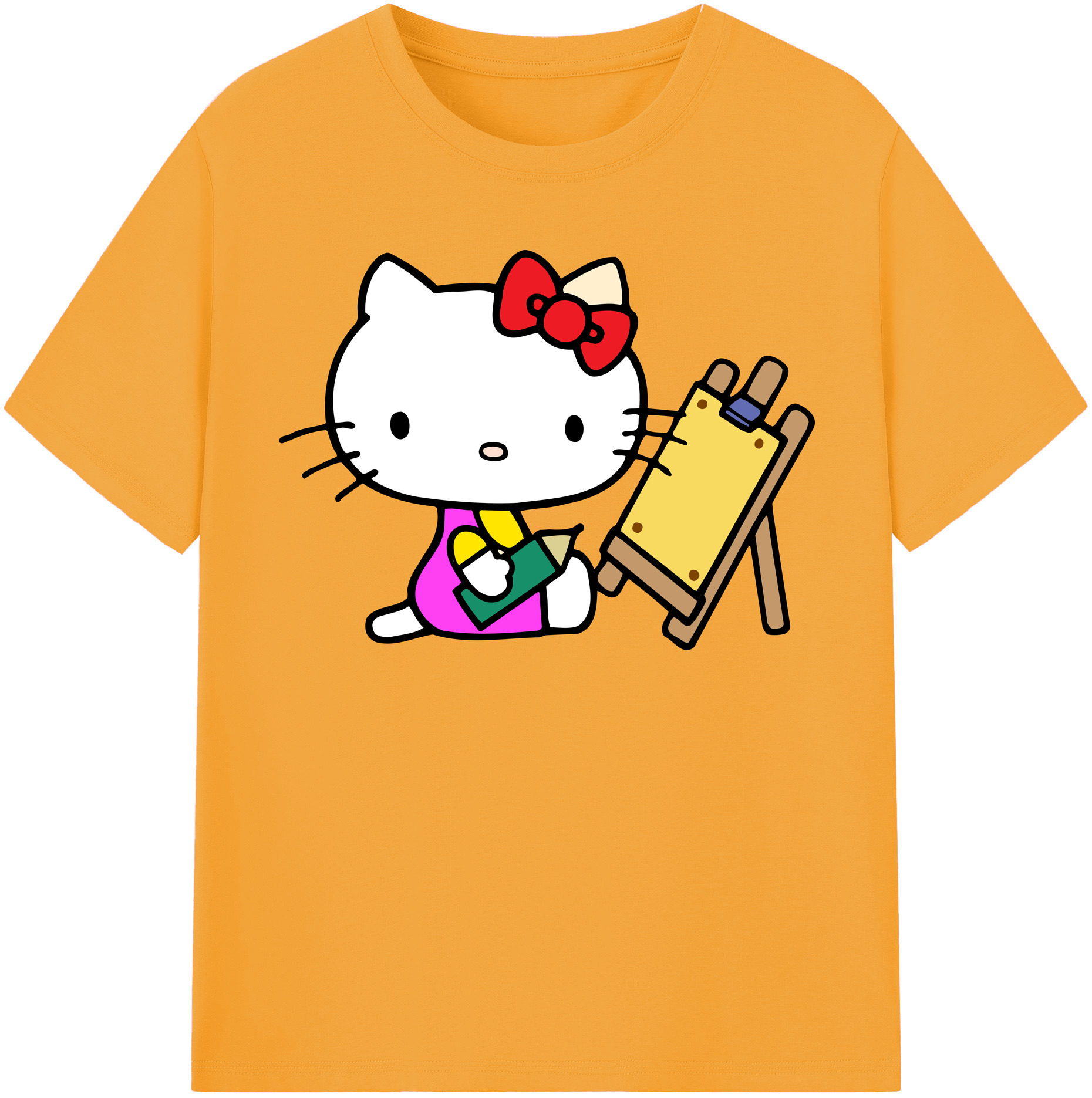 （画像用） Hello Kitty ハローキティ 綿100％半袖Tシャツ（フロントプリント）