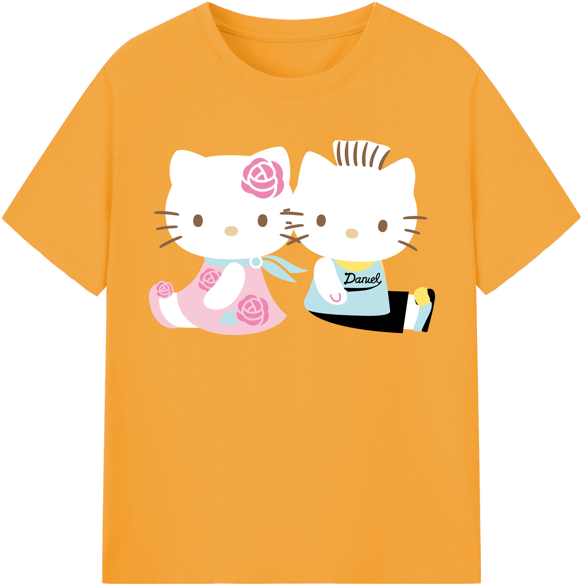 （画像用） Hello Kitty ハローキティ 綿100％半袖Tシャツ（フロントプリント）