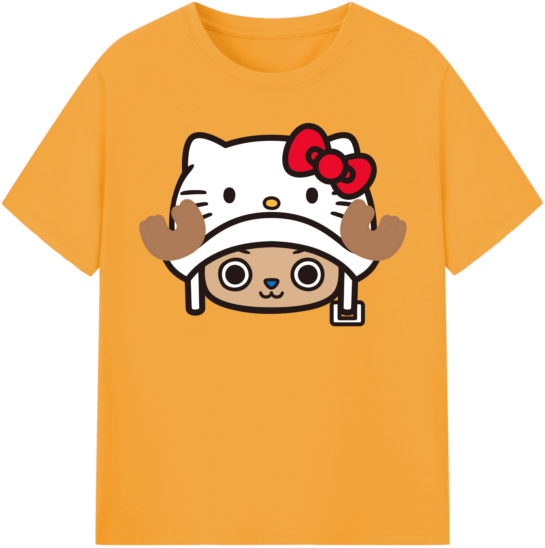 （画像用） Hello Kitty ハローキティ 綿100％半袖Tシャツ（フロントプリント）