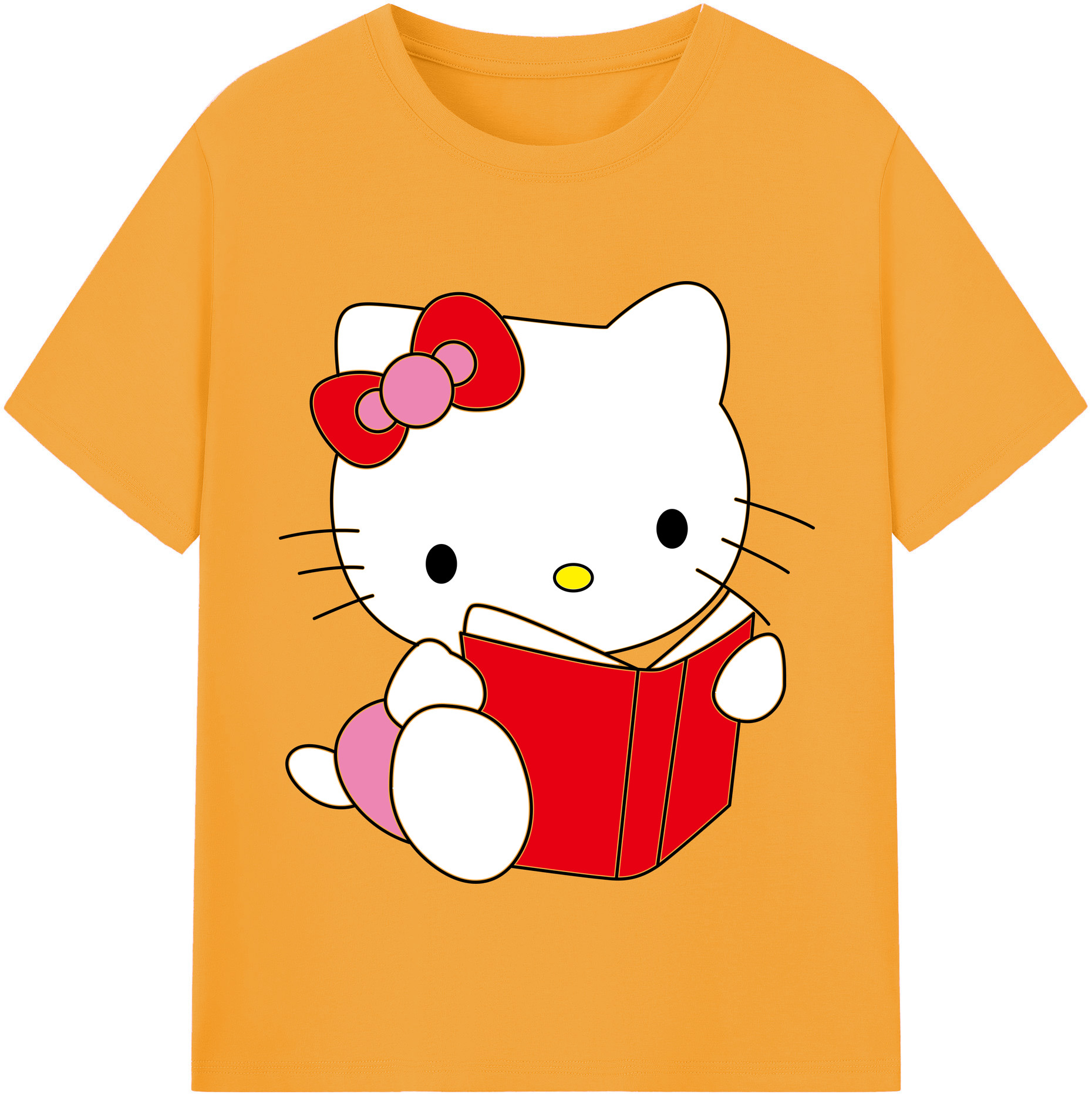 （画像用） Hello Kitty ハローキティ 綿100％半袖Tシャツ（フロントプリント）