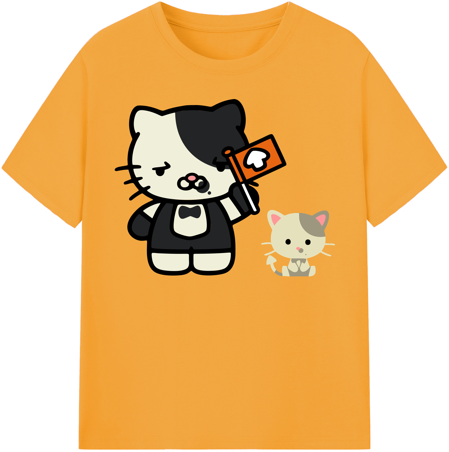 （画像用） Hello Kitty ハローキティ 綿100％半袖Tシャツ（フロントプリント）