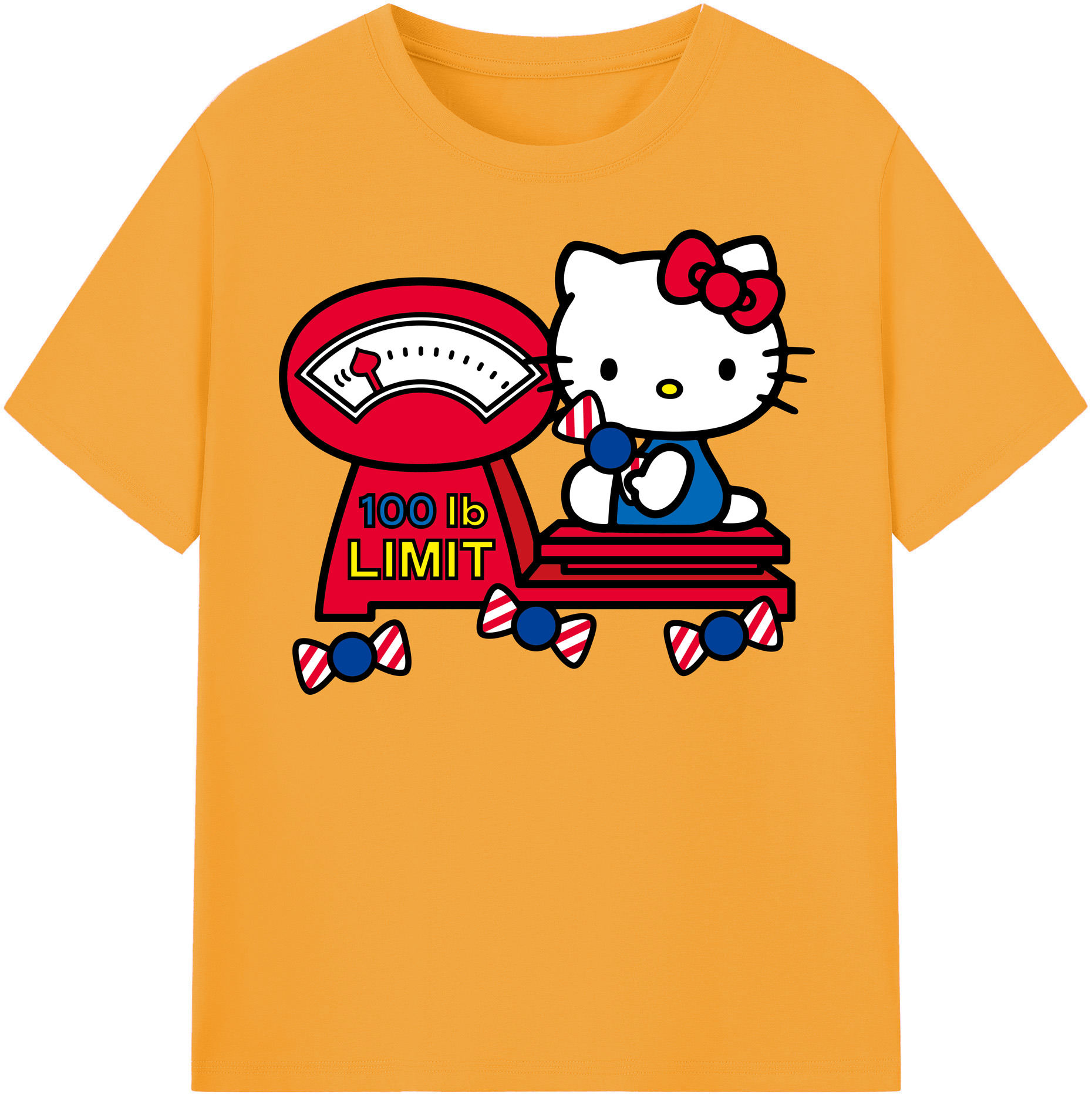 （画像用） Hello Kitty ハローキティ 綿100％半袖Tシャツ（フロントプリント）