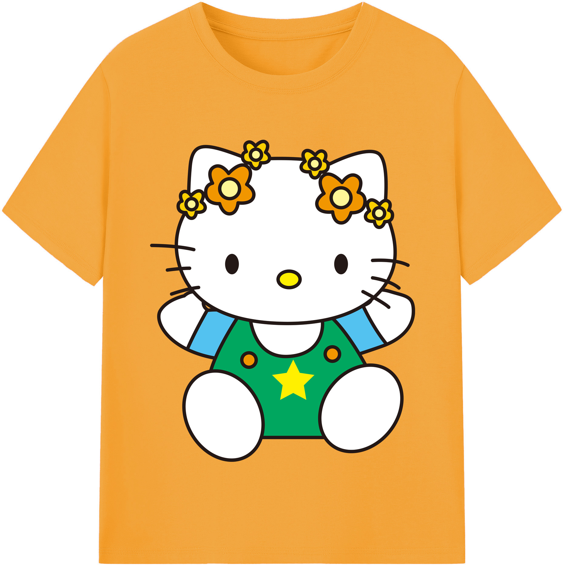 （画像用） Hello Kitty ハローキティ 綿100％半袖Tシャツ（フロントプリント）