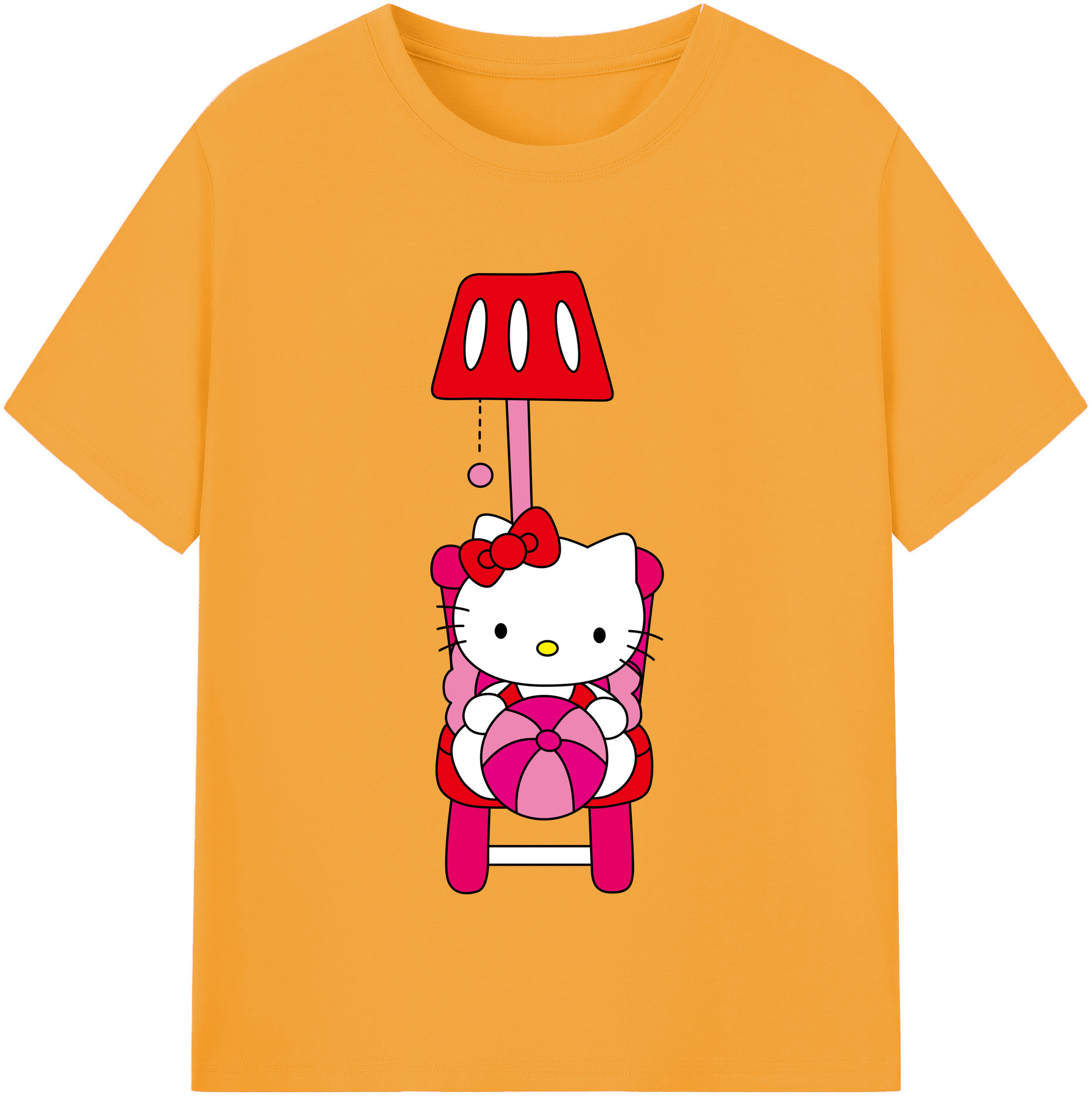 （画像用） Hello Kitty ハローキティ 綿100％半袖Tシャツ（フロントプリント）