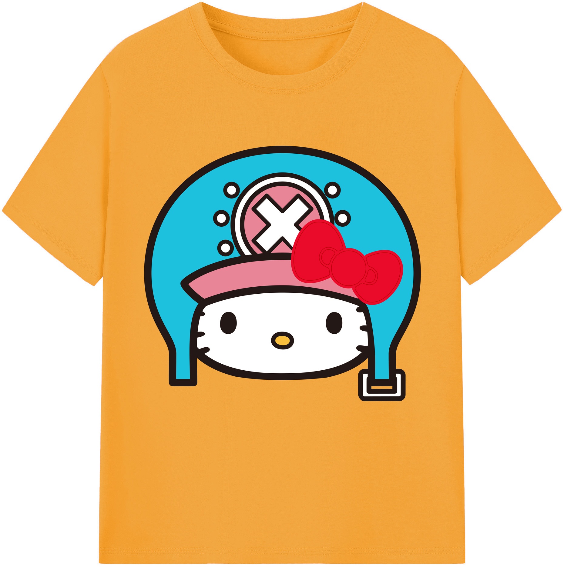 （画像用） Hello Kitty ハローキティ 綿100％半袖Tシャツ（フロントプリント）