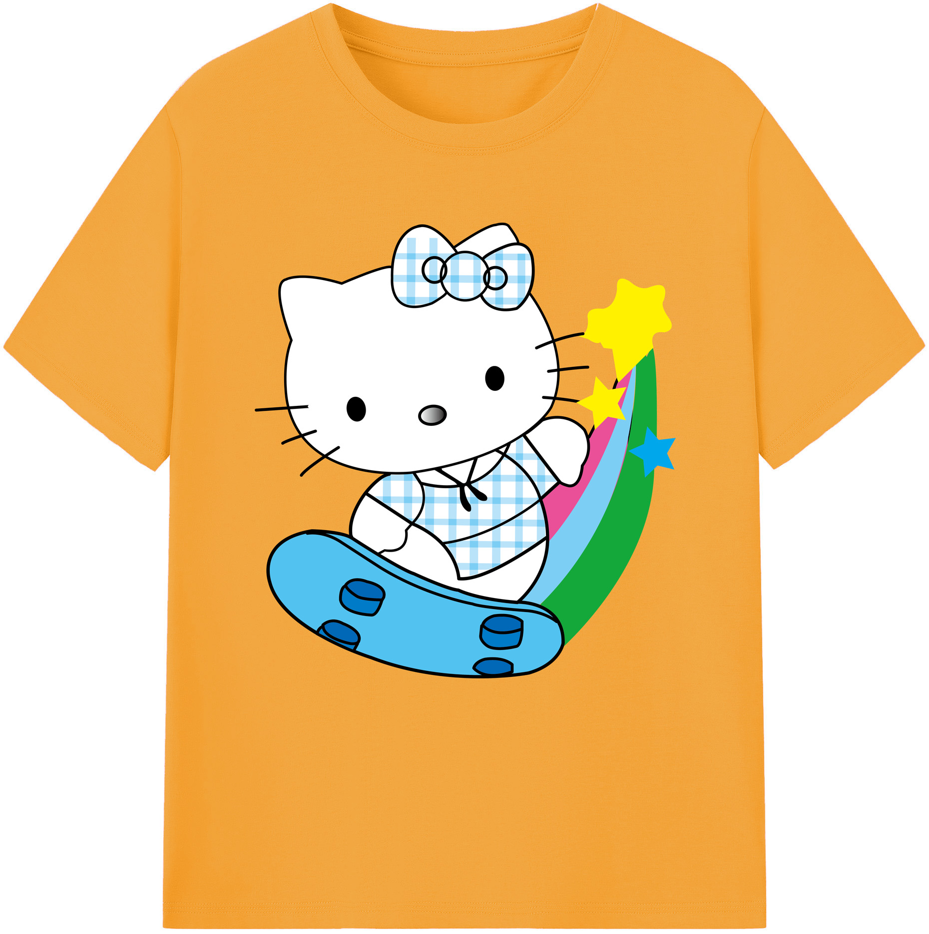 （画像用） Hello Kitty ハローキティ 綿100％半袖Tシャツ（フロントプリント）
