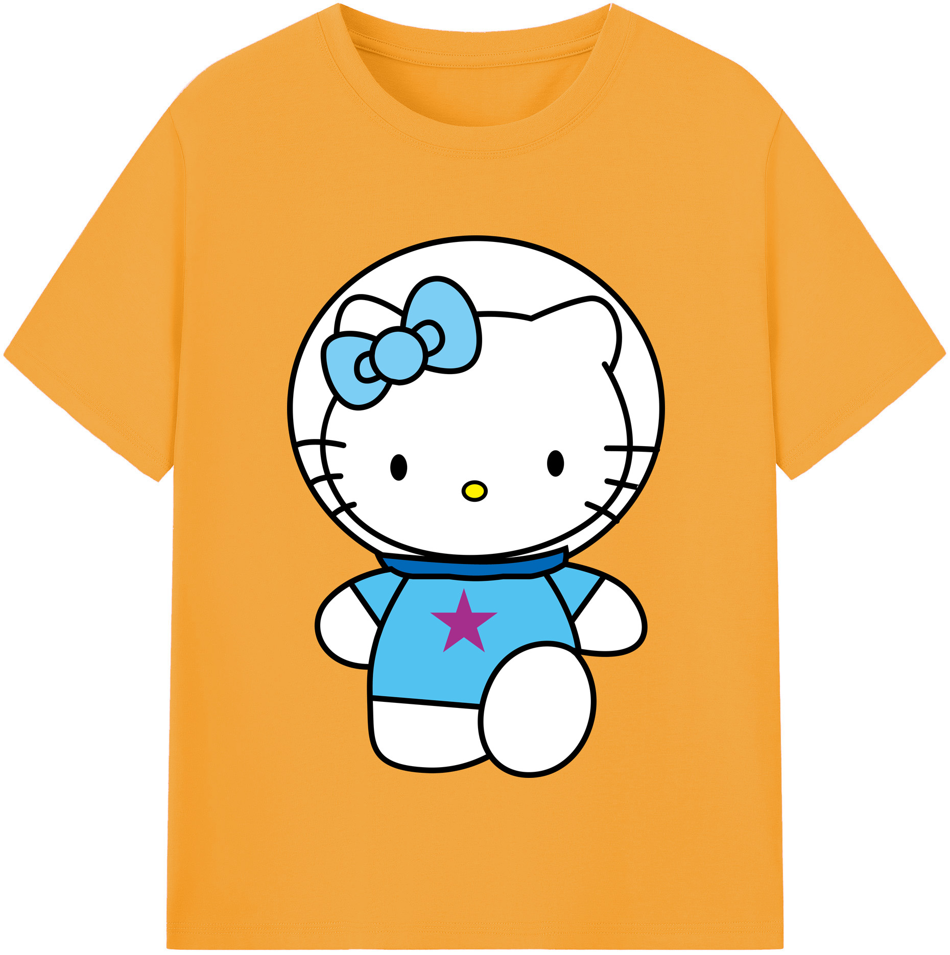 （画像用） Hello Kitty ハローキティ 綿100％半袖Tシャツ（フロントプリント）