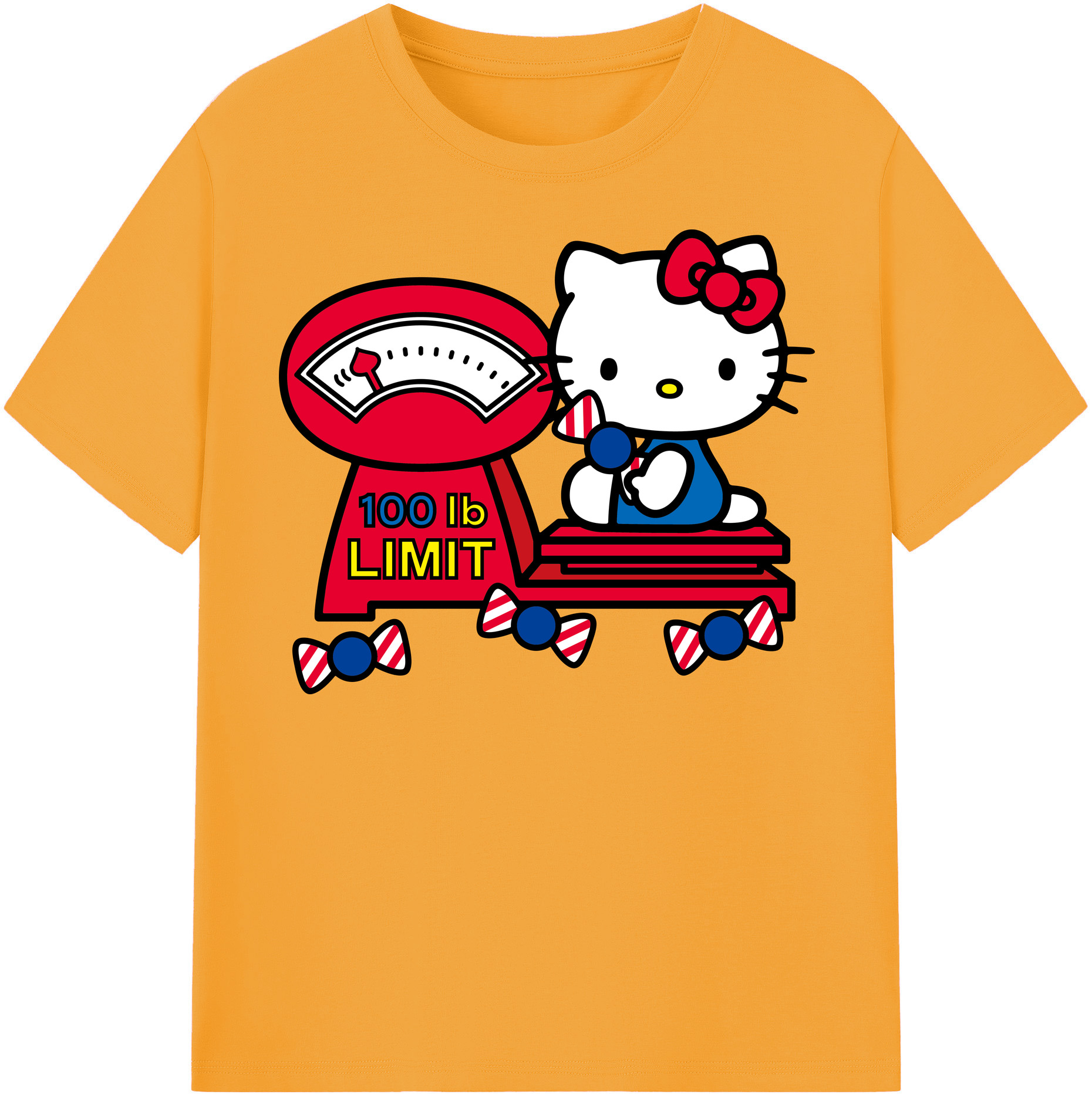 （画像用） Hello Kitty ハローキティ 綿100％半袖Tシャツ（フロントプリント）