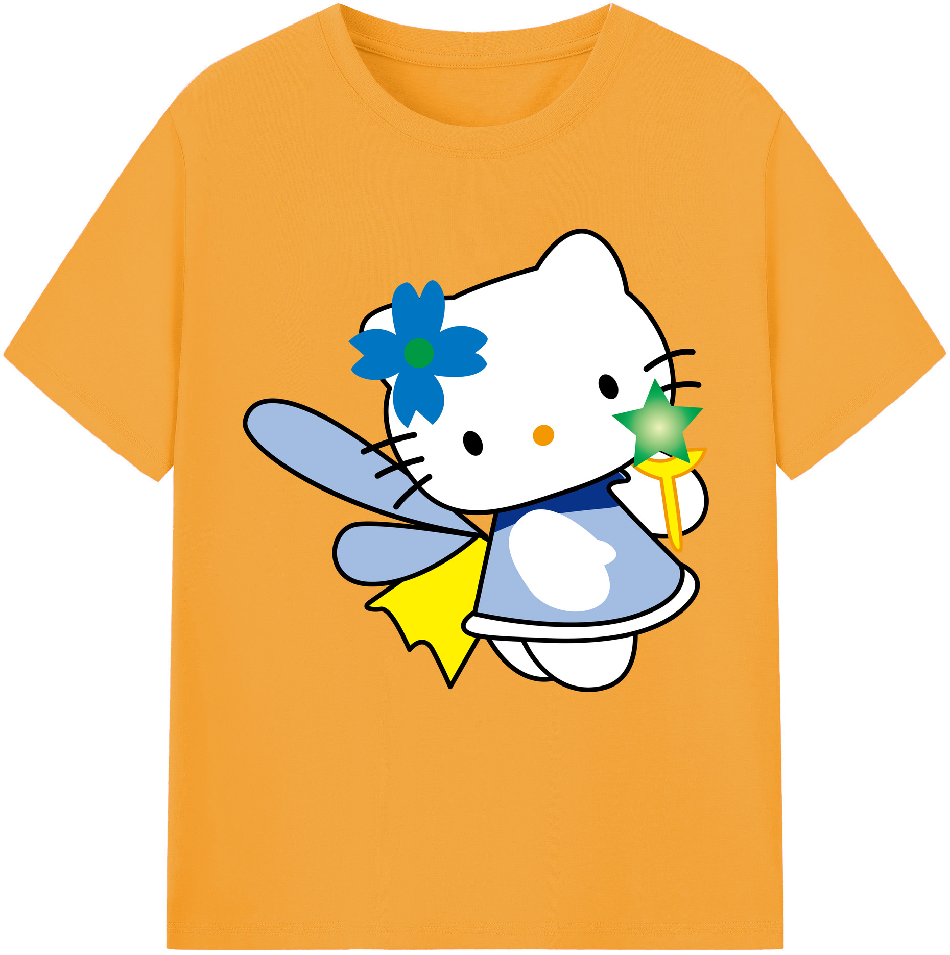 （画像用） Hello Kitty ハローキティ 綿100％半袖Tシャツ（フロントプリント）