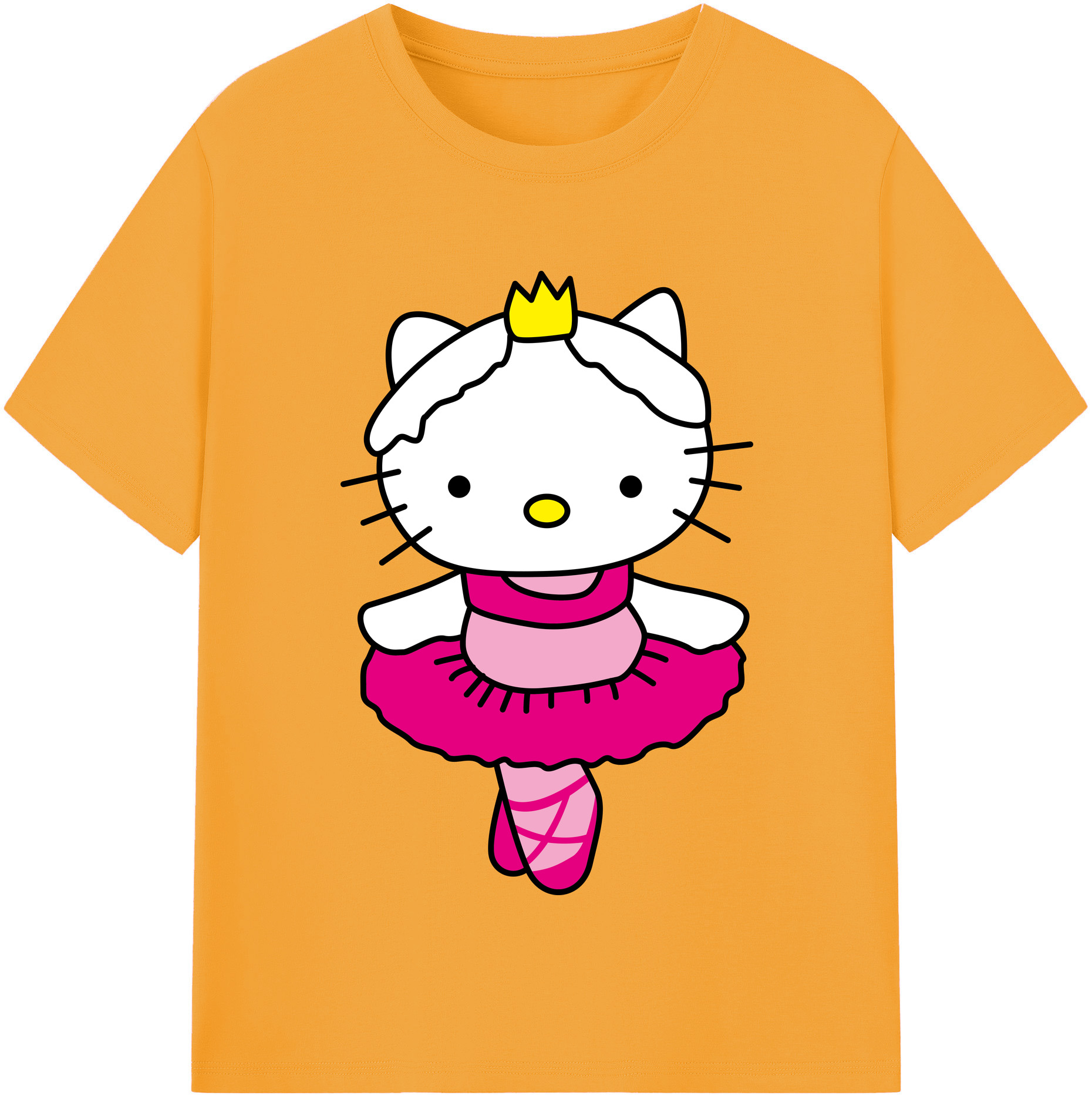 （画像用） Hello Kitty ハローキティ 綿100％半袖Tシャツ（フロントプリント）