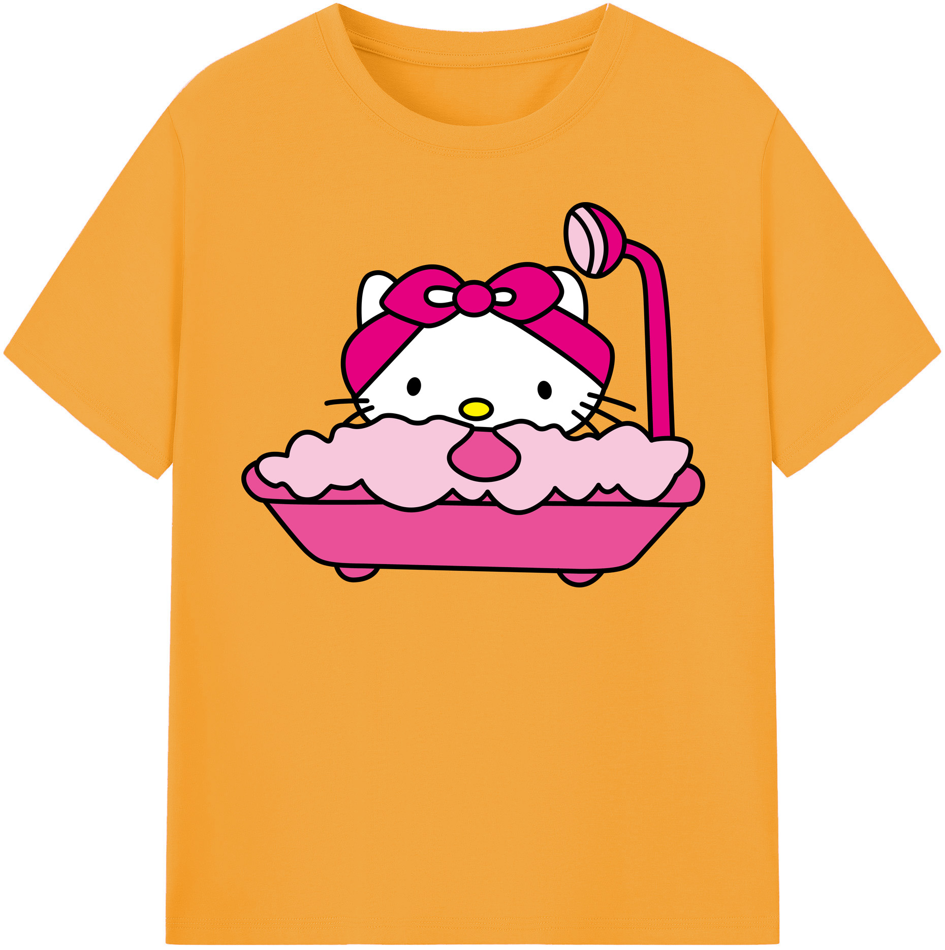 （画像用） Hello Kitty ハローキティ 綿100％半袖Tシャツ（フロントプリント）