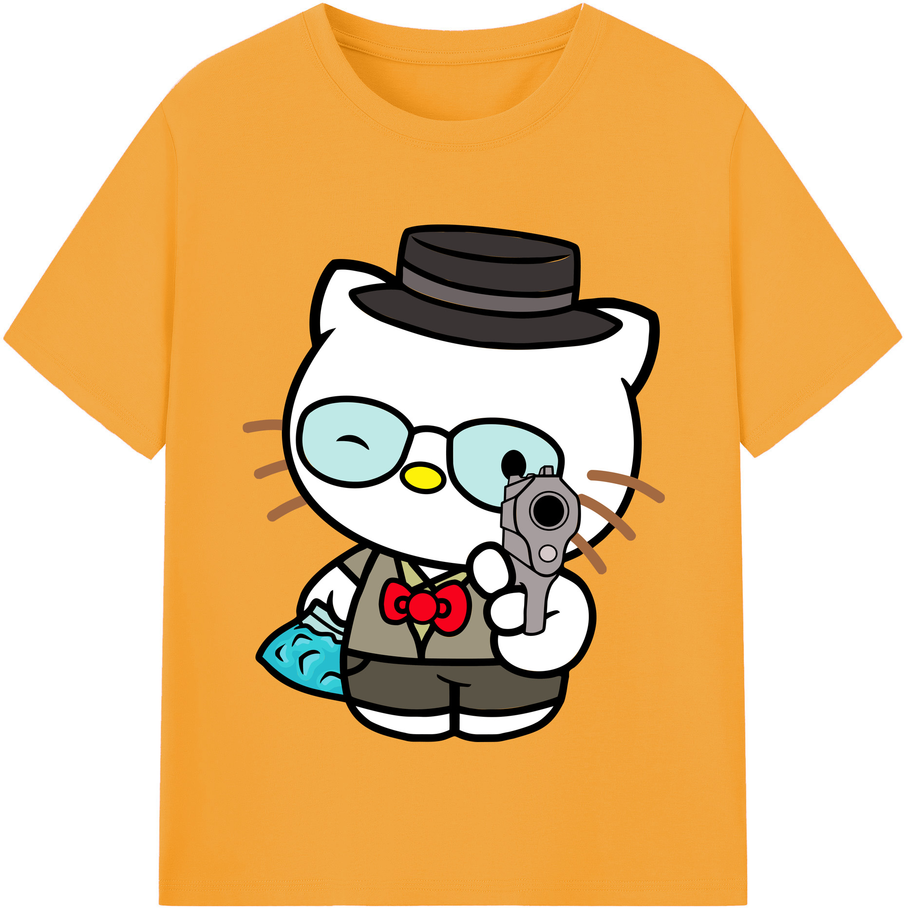 （画像用） Hello Kitty ハローキティ 綿100％半袖Tシャツ（フロントプリント）