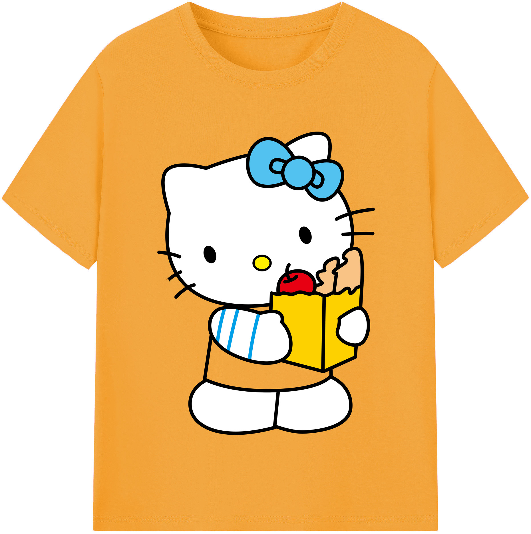 （画像用） Hello Kitty ハローキティ 綿100％半袖Tシャツ（フロントプリント）