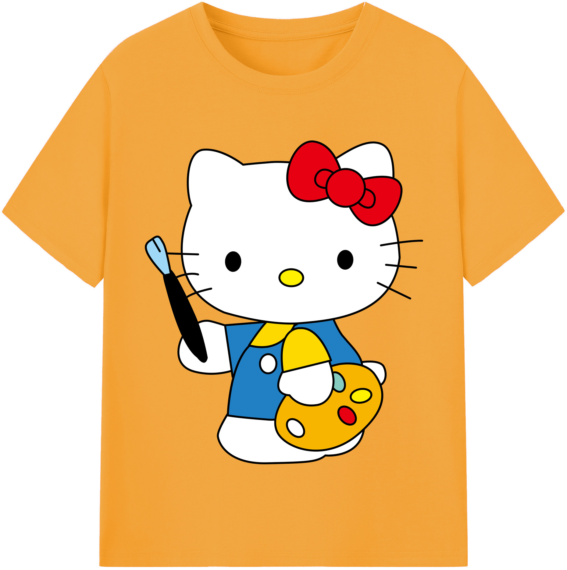 （画像用） Hello Kitty ハローキティ 綿100％半袖Tシャツ（フロントプリント）
